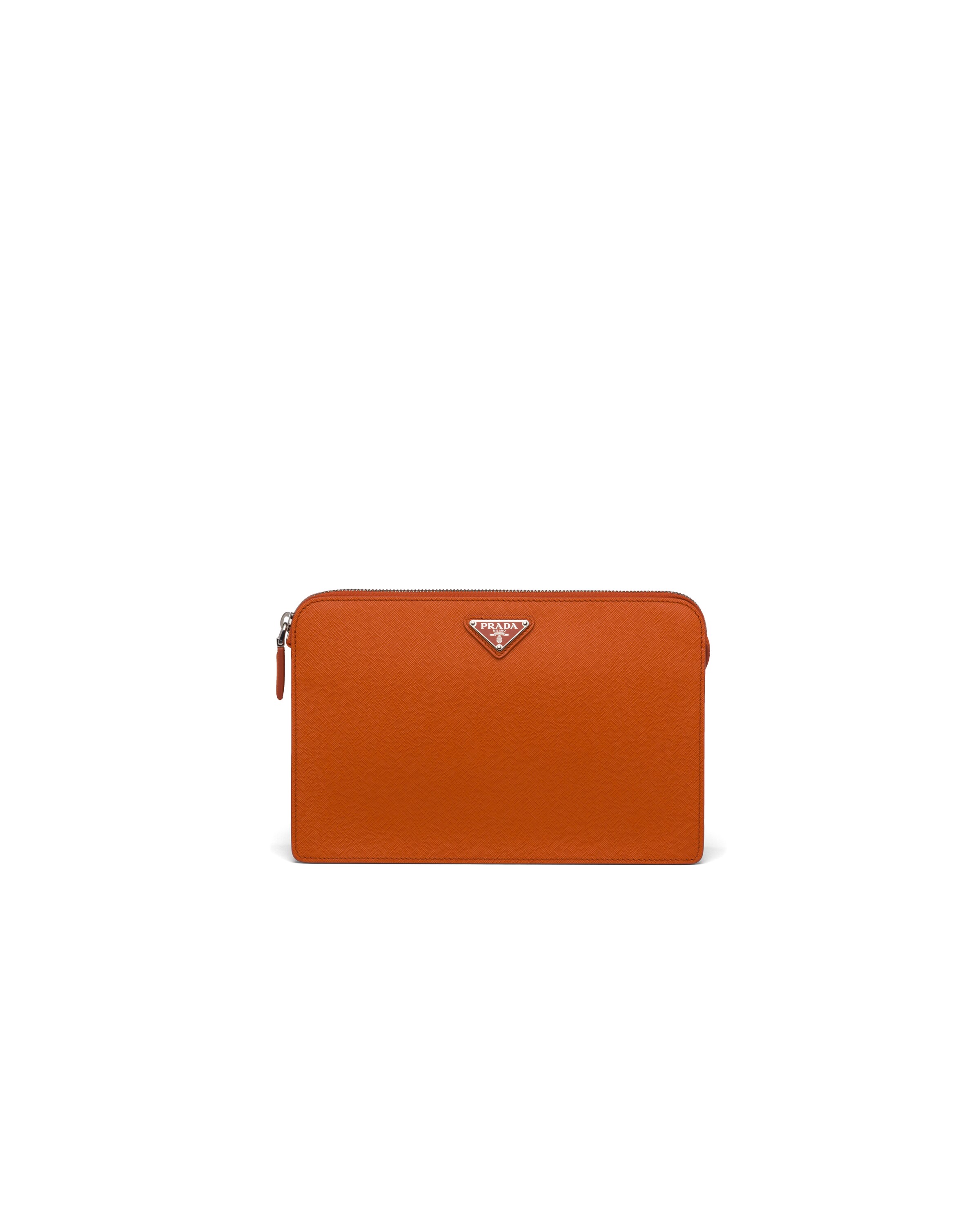 Saffiano Leather Clutch Prada