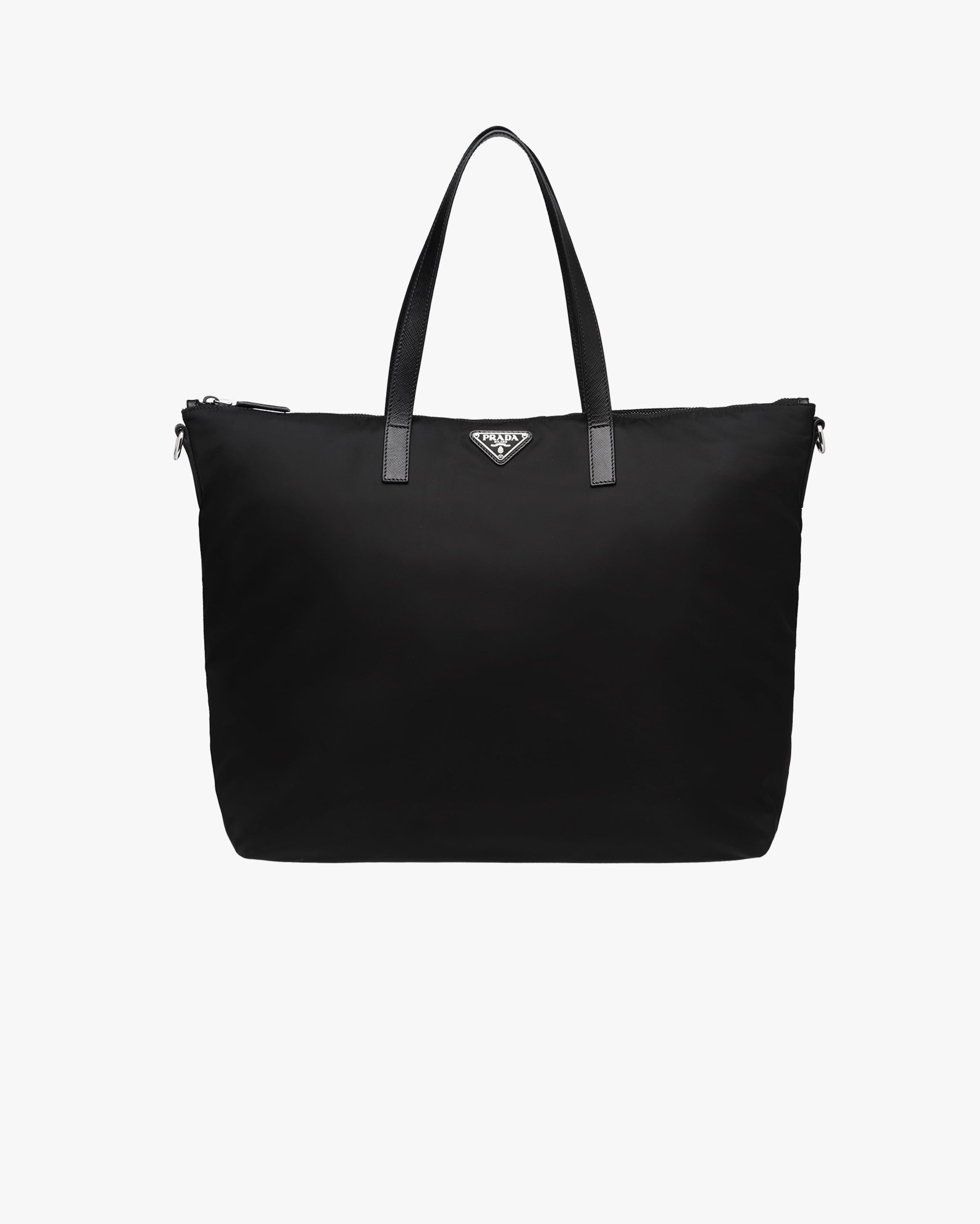 Black ReNylon and Saffiano leather tote Prada