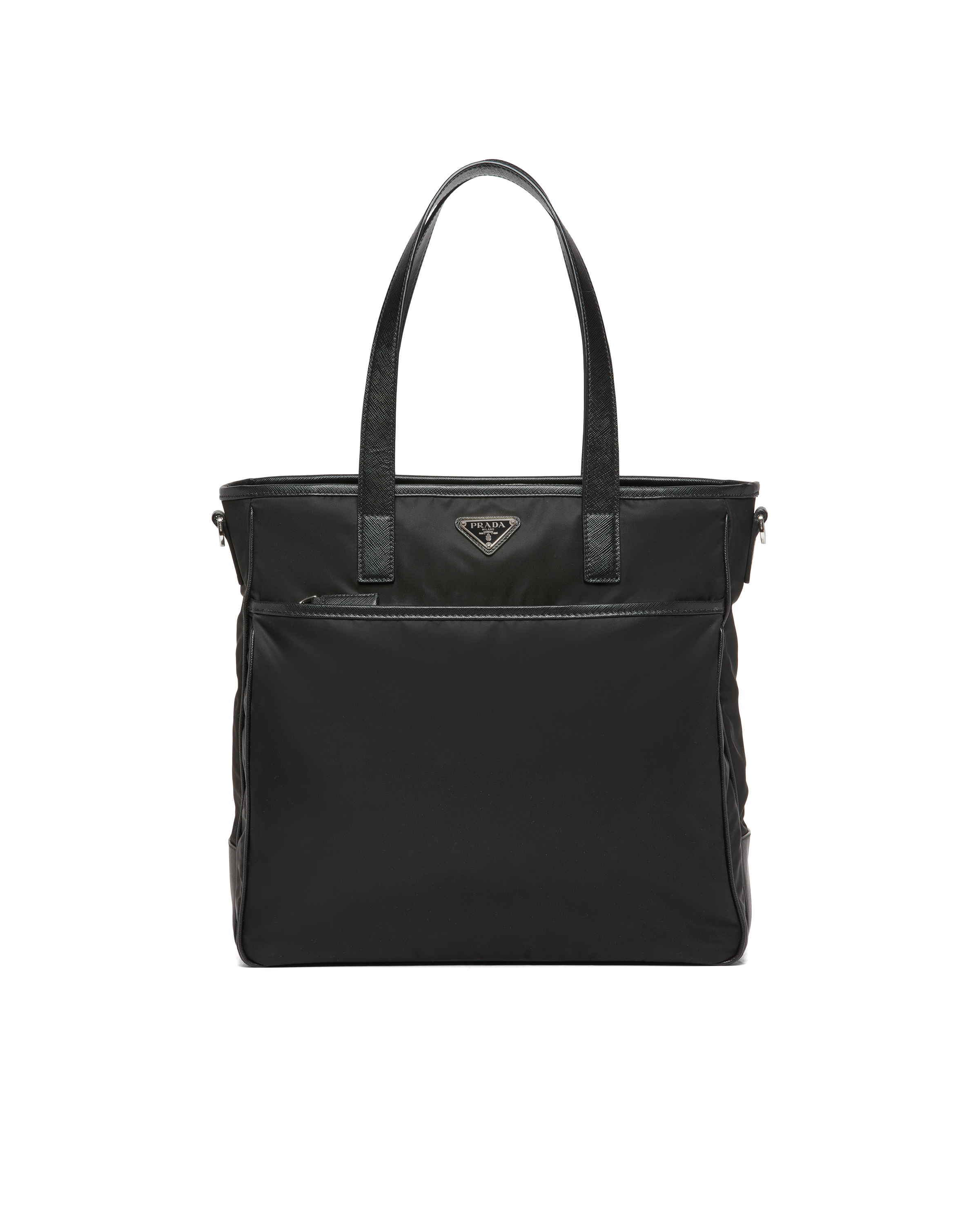 nylon purse with leather straps