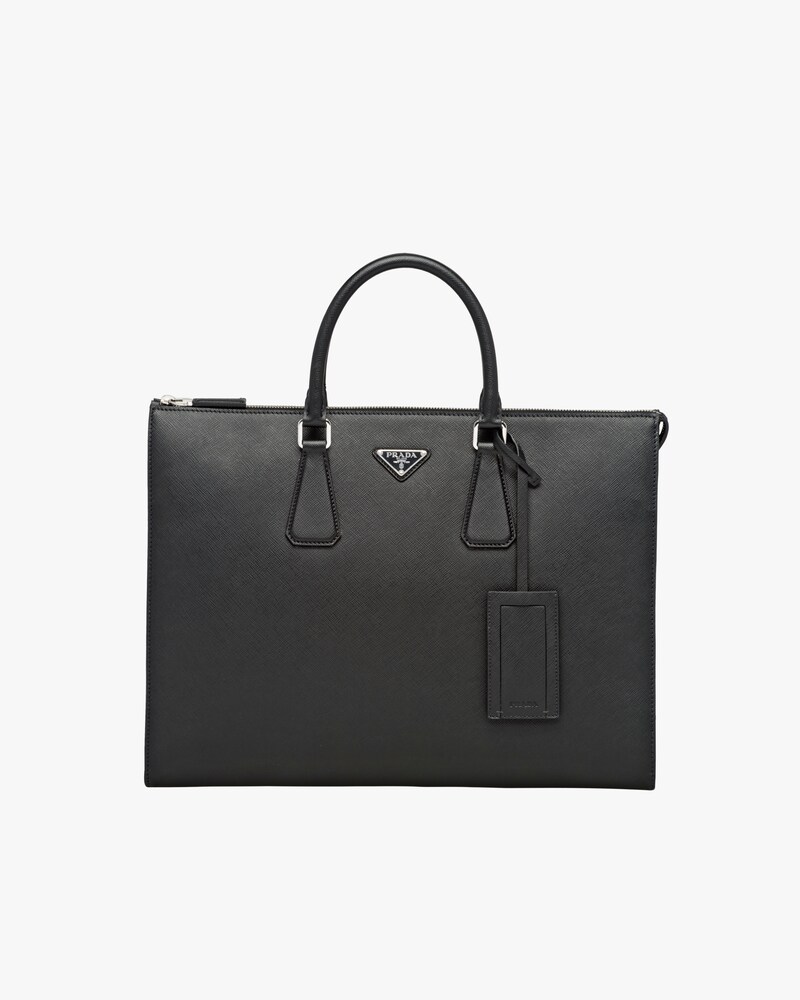 プラダ メンズ ナイロン レザー ブリーフケース Prada プラダ メンズ ナイロン レザー ブリーフケース Prada