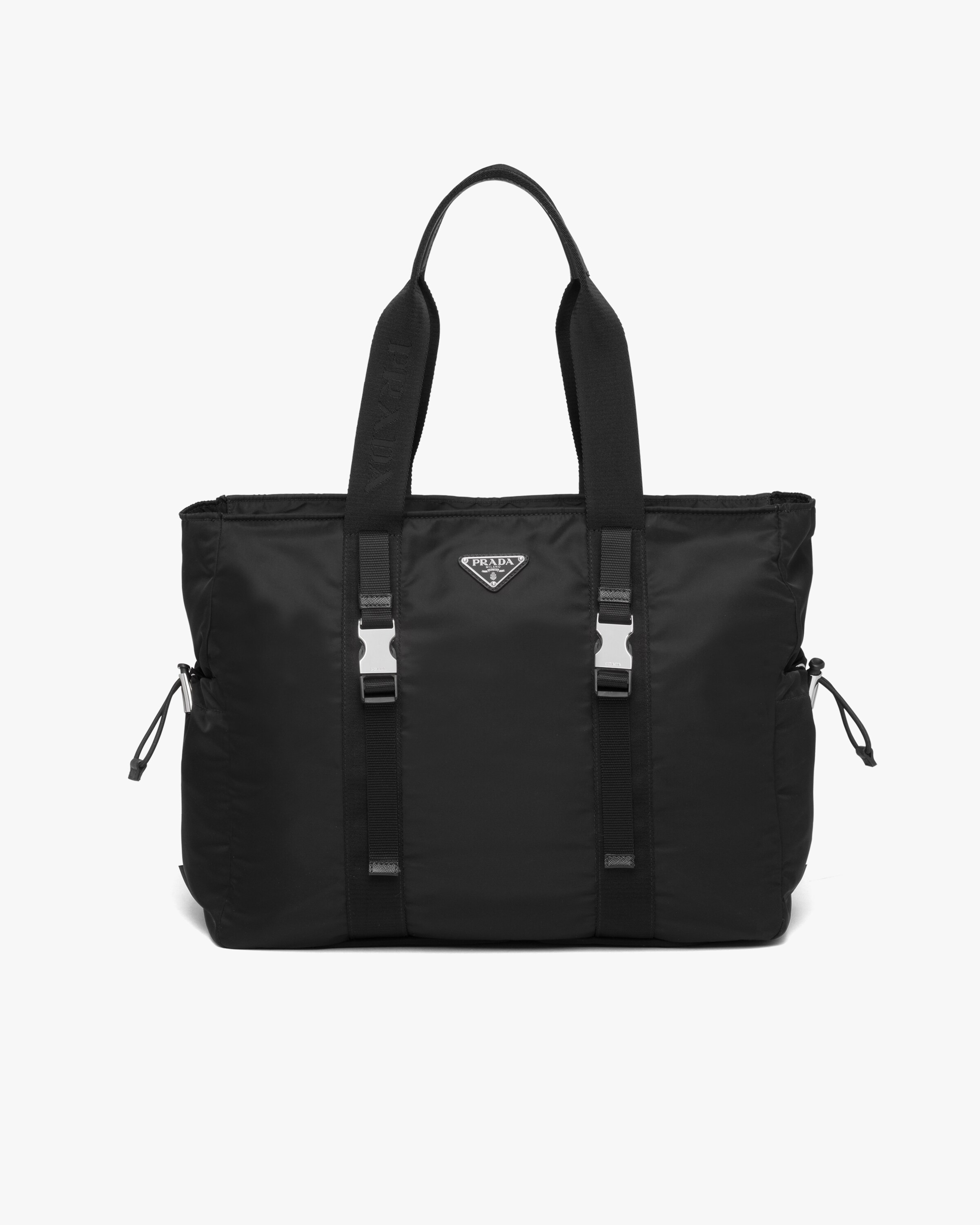 Black ReNylon and Saffiano leather tote Prada