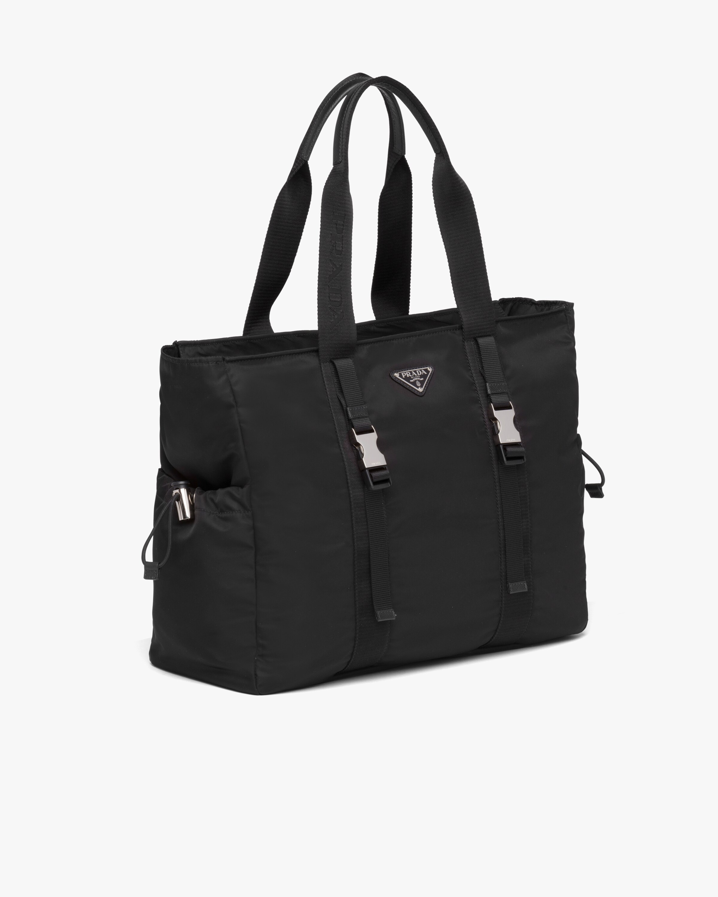 Black ReNylon and Saffiano leather tote Prada