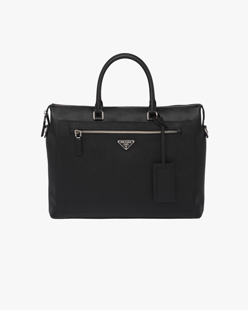 プラダ メンズ ナイロン レザー ブリーフケース Prada バッグ プラダ メンズ ナイロン レザー ブリーフケース Prada バッグ