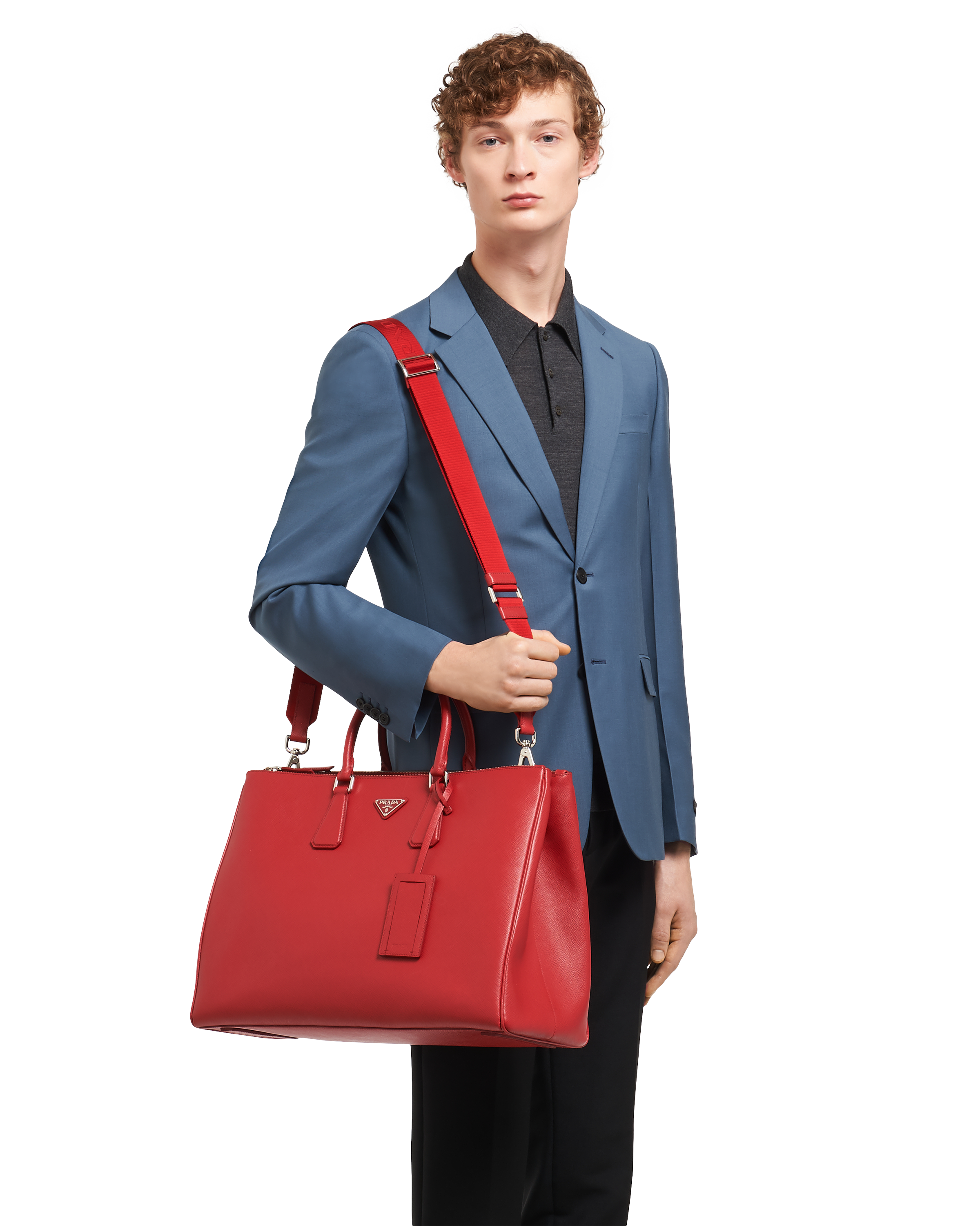 prada saffiano bag red