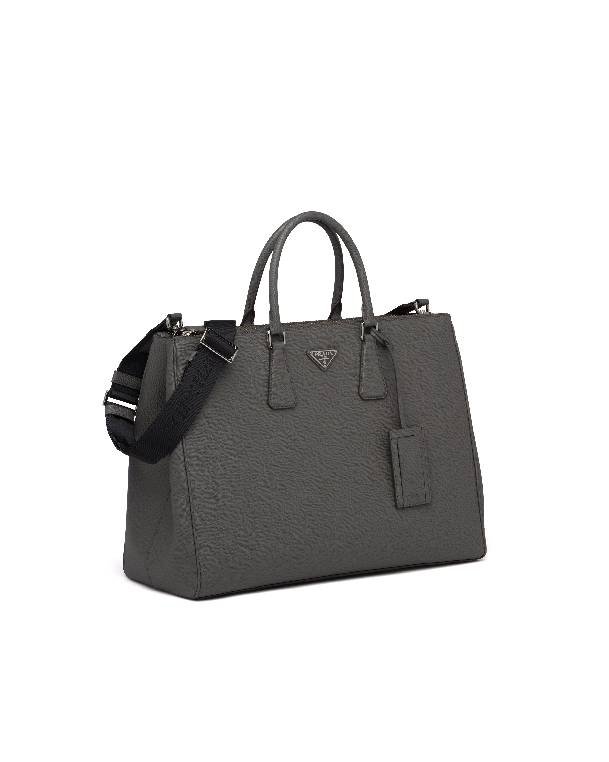 Prada Bauletto Saffiano Leather Medium Ghw (Marble Grey) – ValiseLaBel