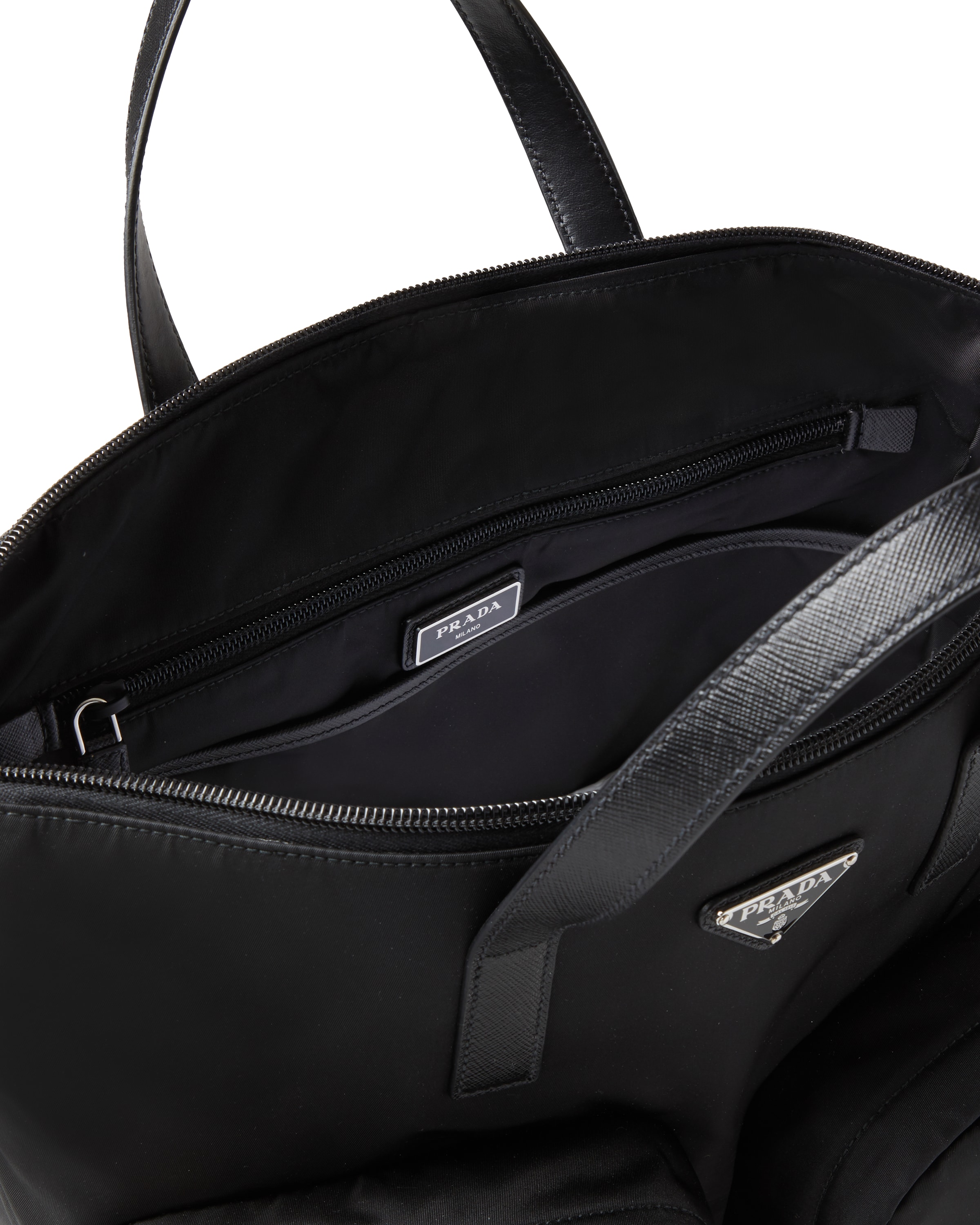 Black ReNylon and Saffiano leather tote Prada