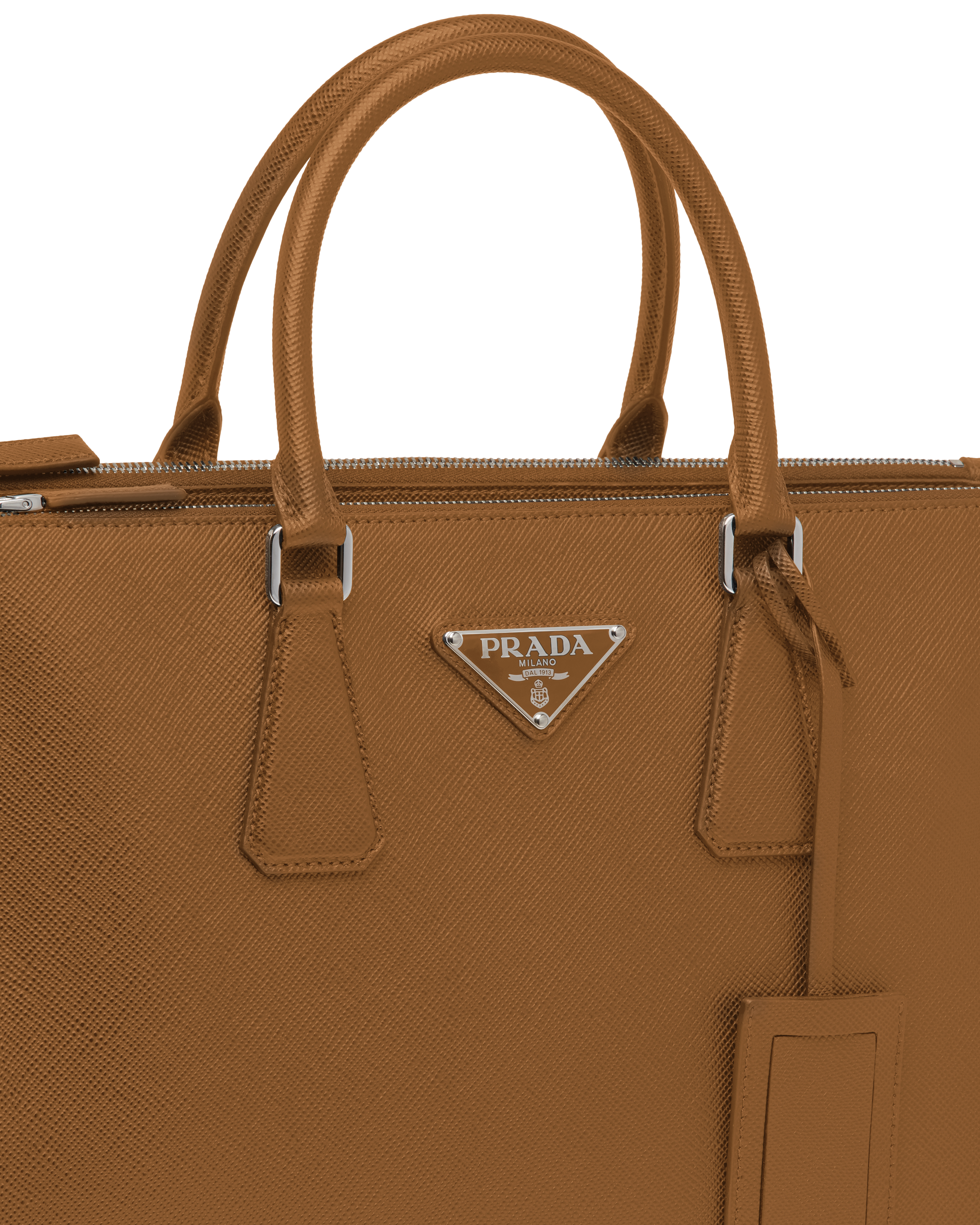 prada milano dal 1913 purse brown leather