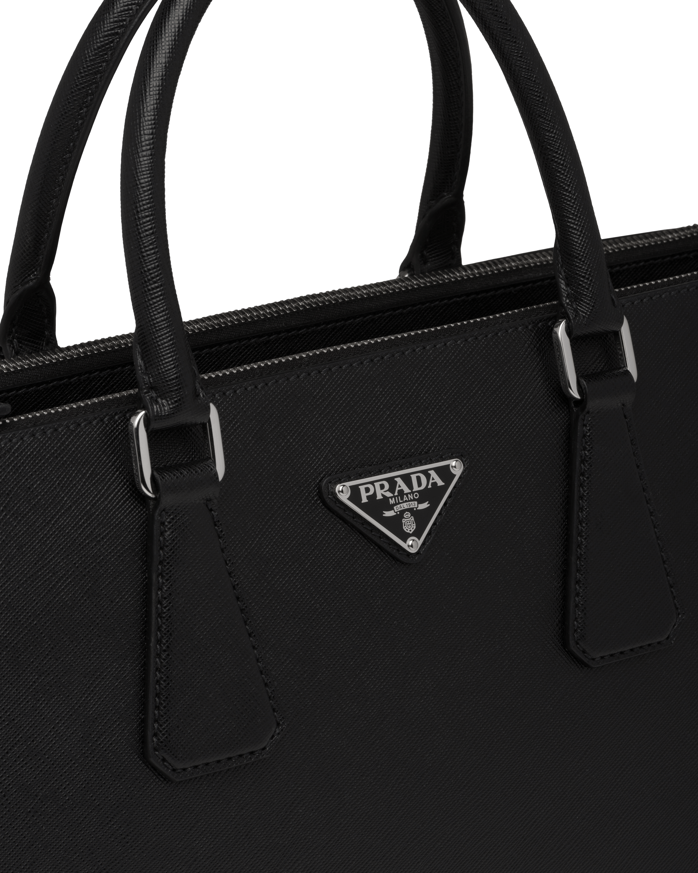 saffiano leather tote prada