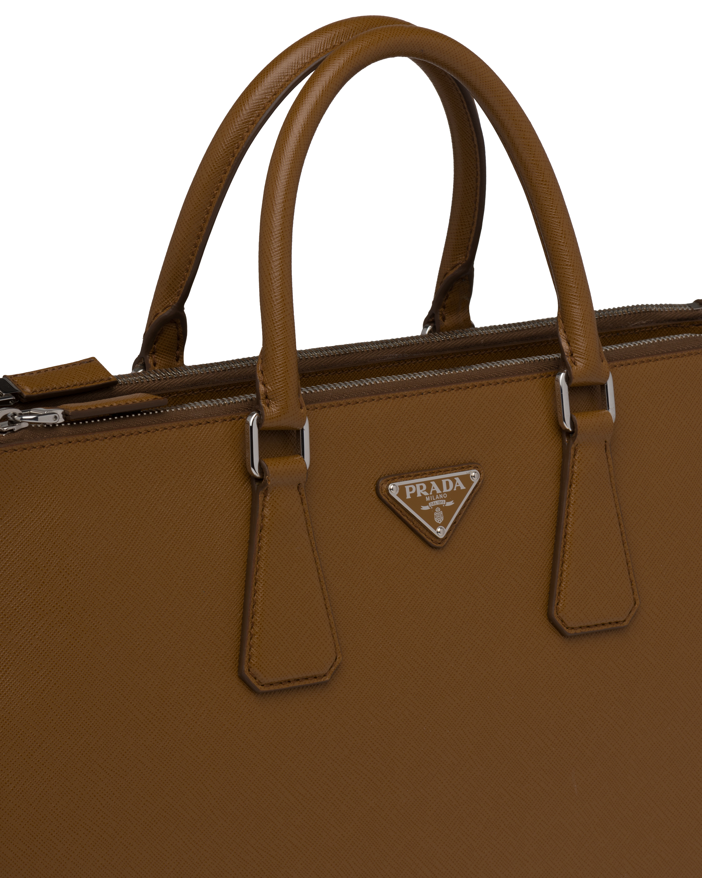 prada saffiano brown