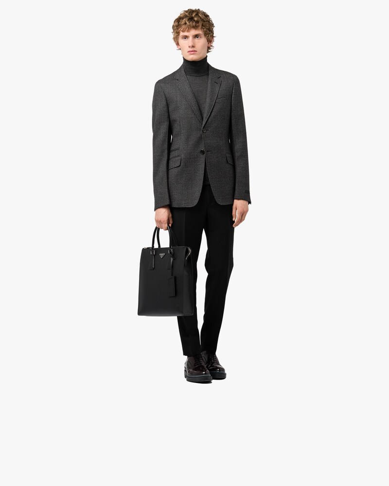 saffiano leather tote prada
