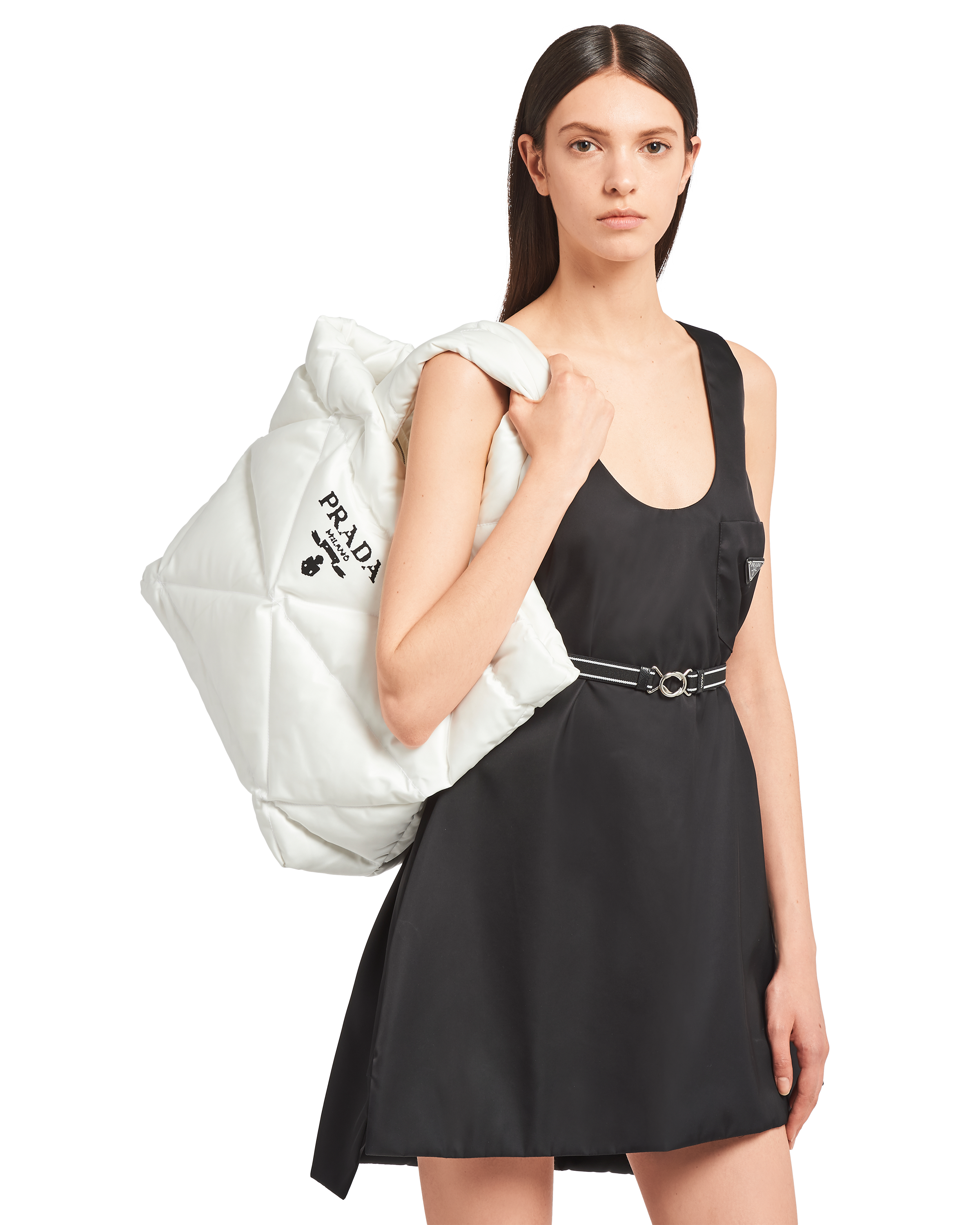 prada padded nylon tote
