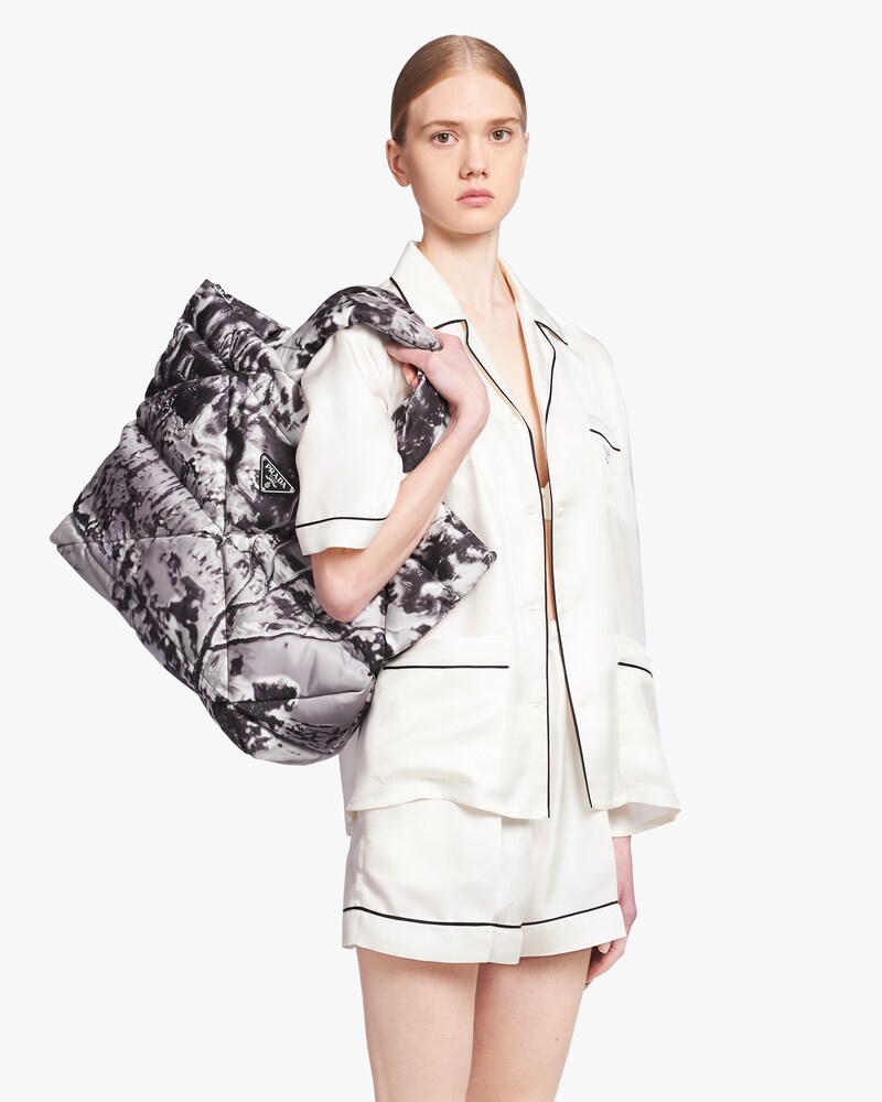 prada printed nylon tote