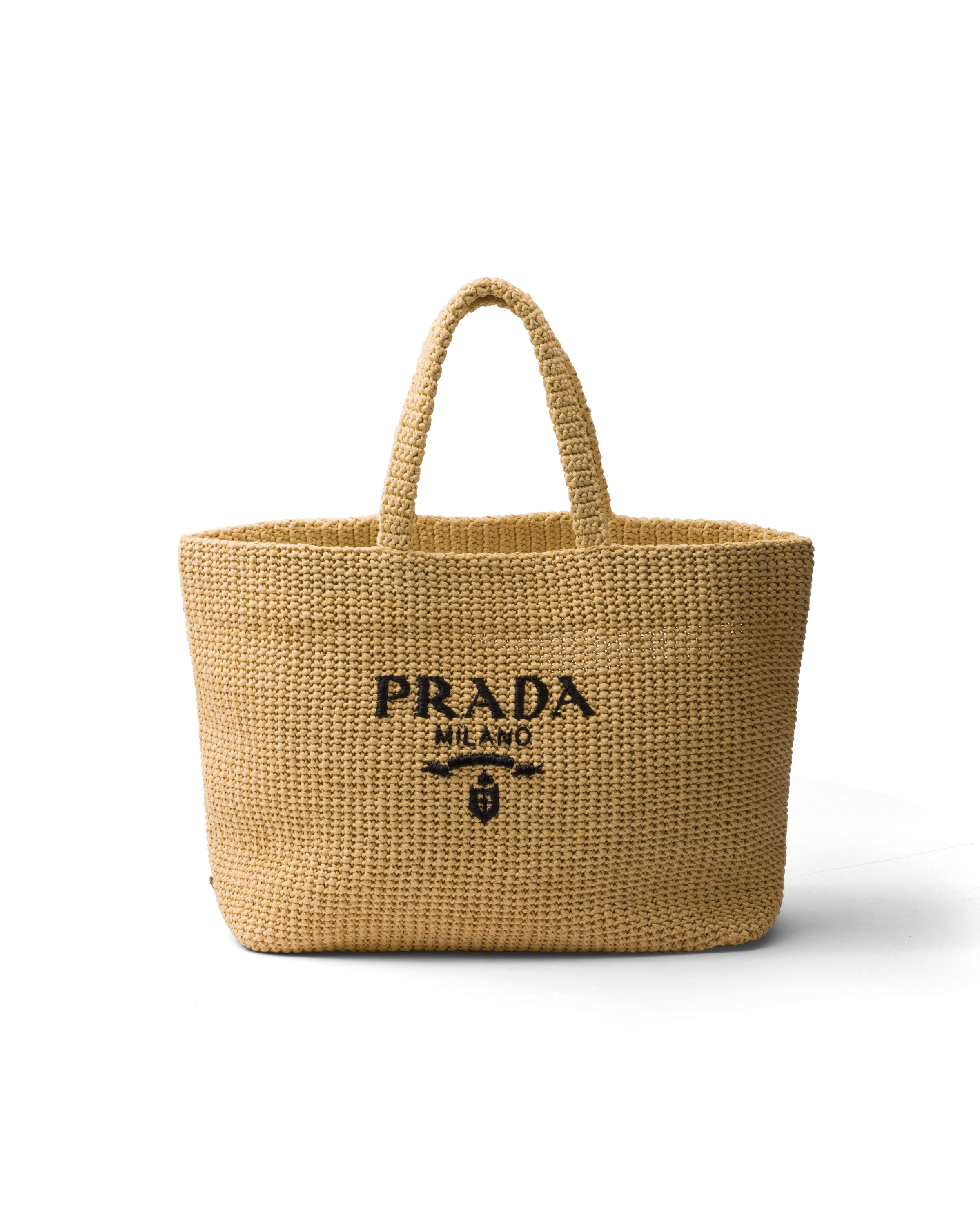 Prada Gehäkelte Tote Bag, Herren, Natur
