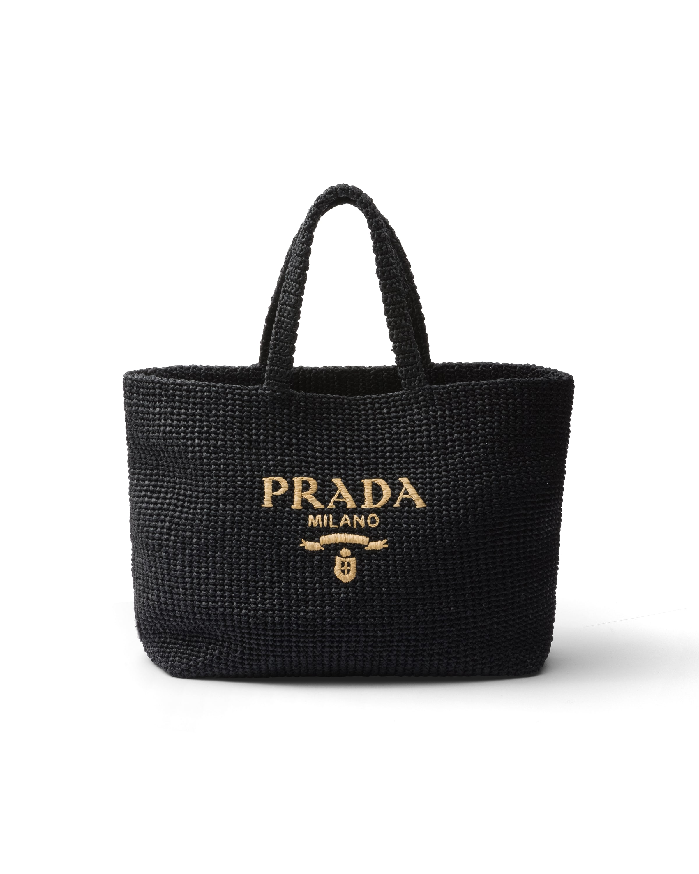 Prada Gehäkelte Tote Bag, Herren, Schwarz