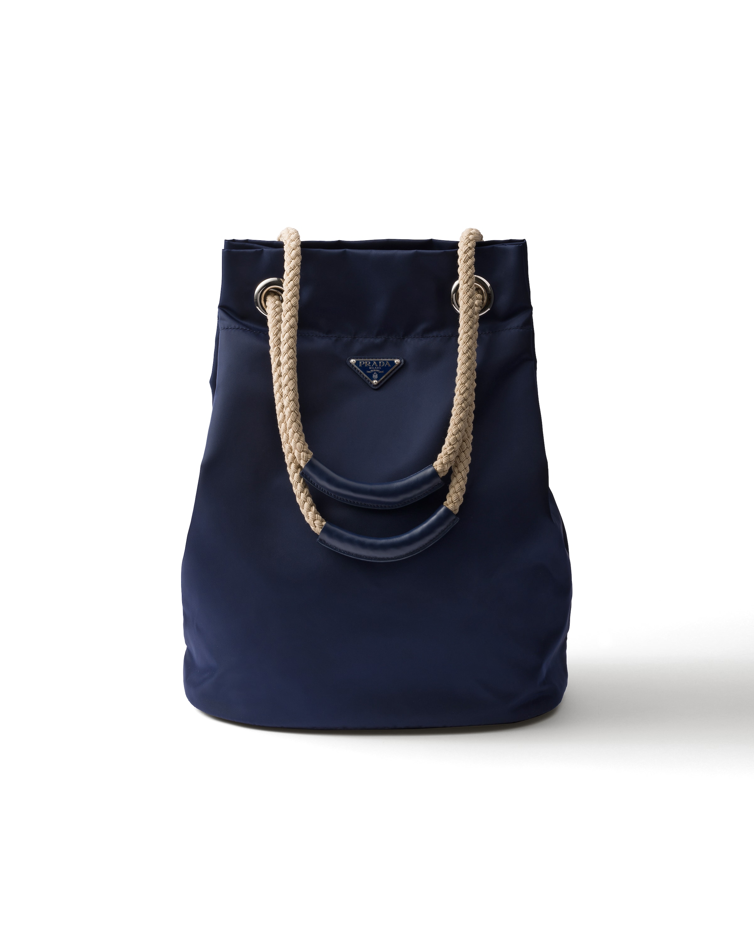Borsa Shopping Prada Mariner Medium In Re-nylon, Uomo, Baltico