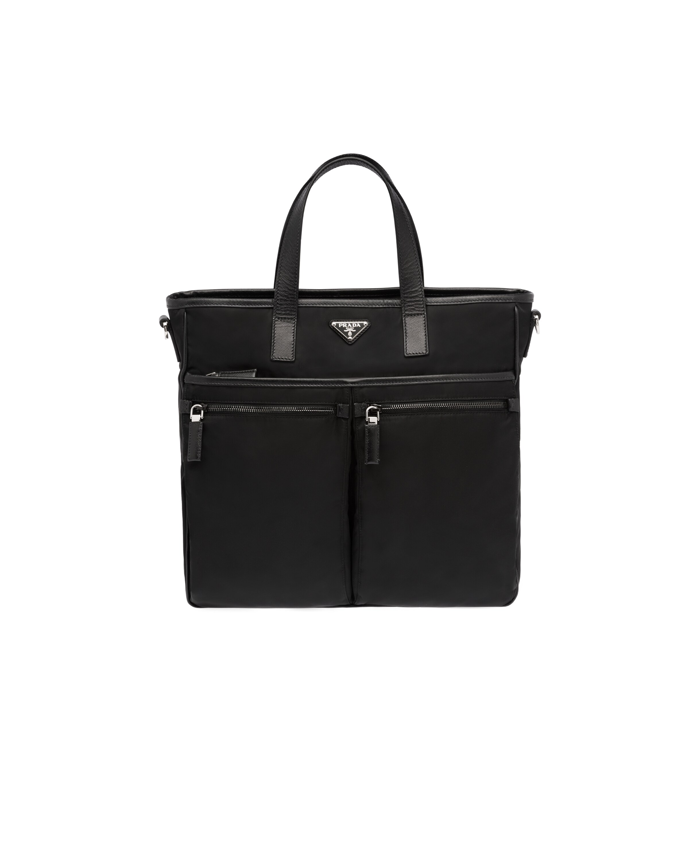Black ReNylon and Saffiano leather tote Prada