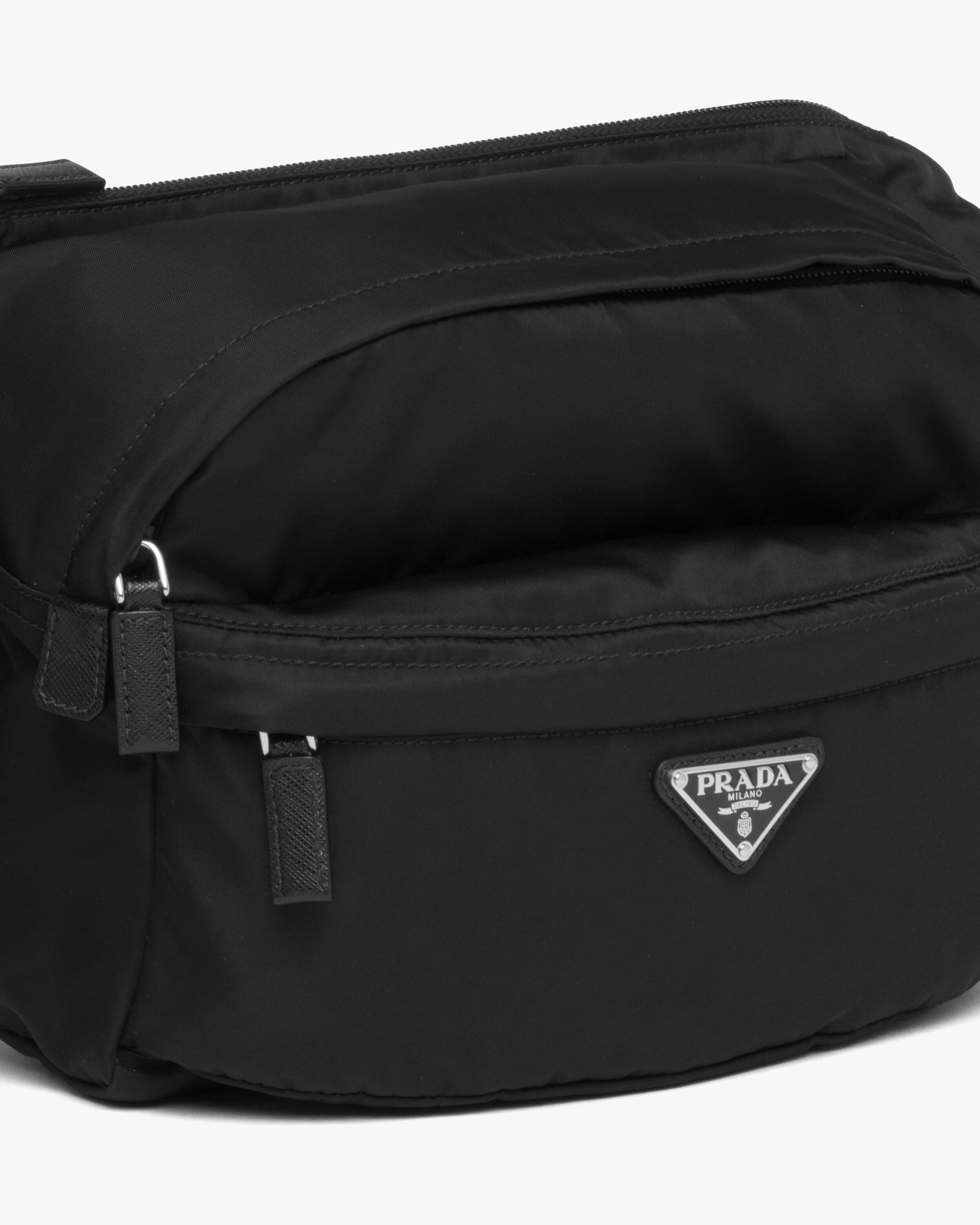 Black ReNylon and Saffiano leather shoulder bag Prada