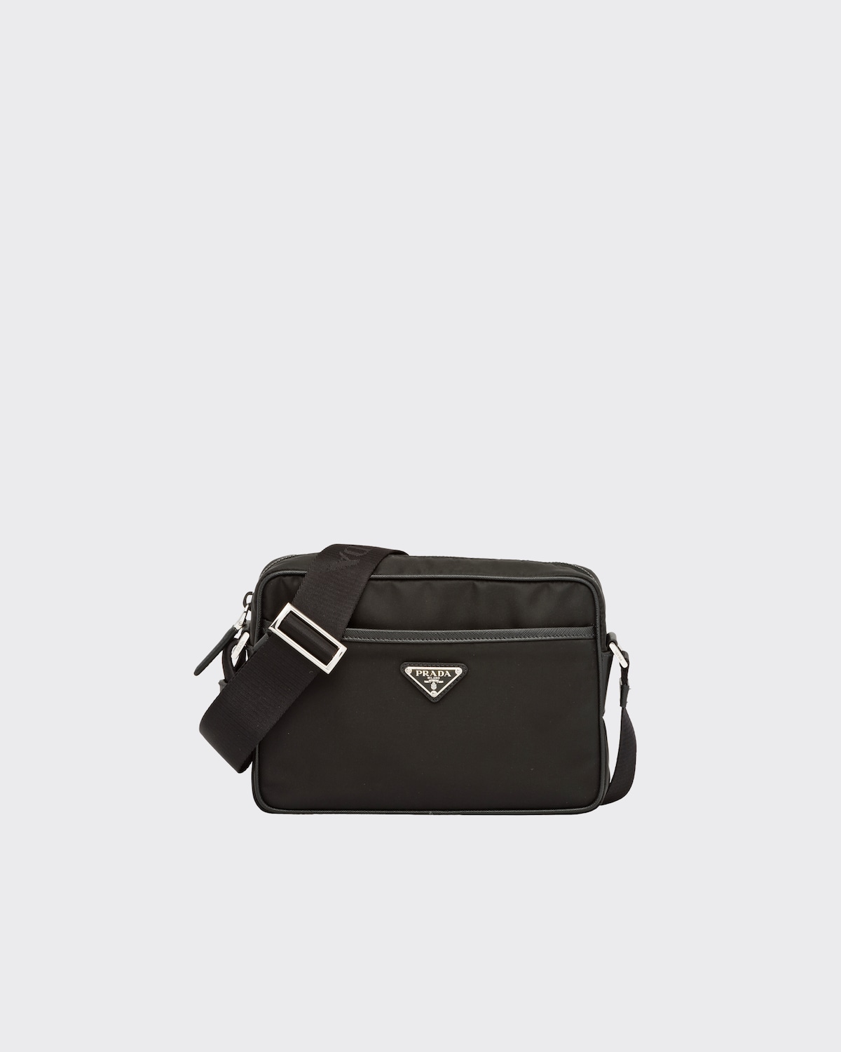 Black Renylon And Saffiano Leather Shoulder Bag PRADA