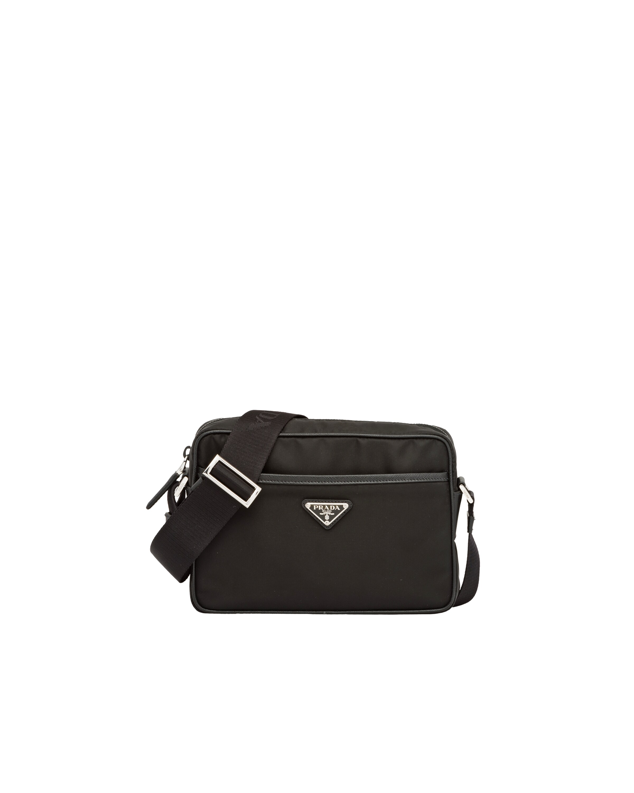 Black ReNylon and Saffiano leather shoulder bag Prada