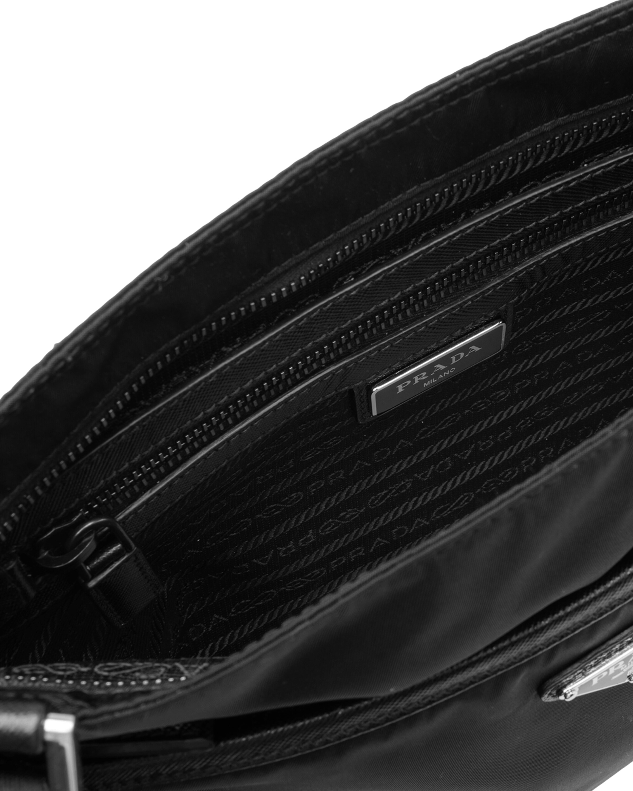 Black ReNylon and Saffiano leather shoulder bag Prada