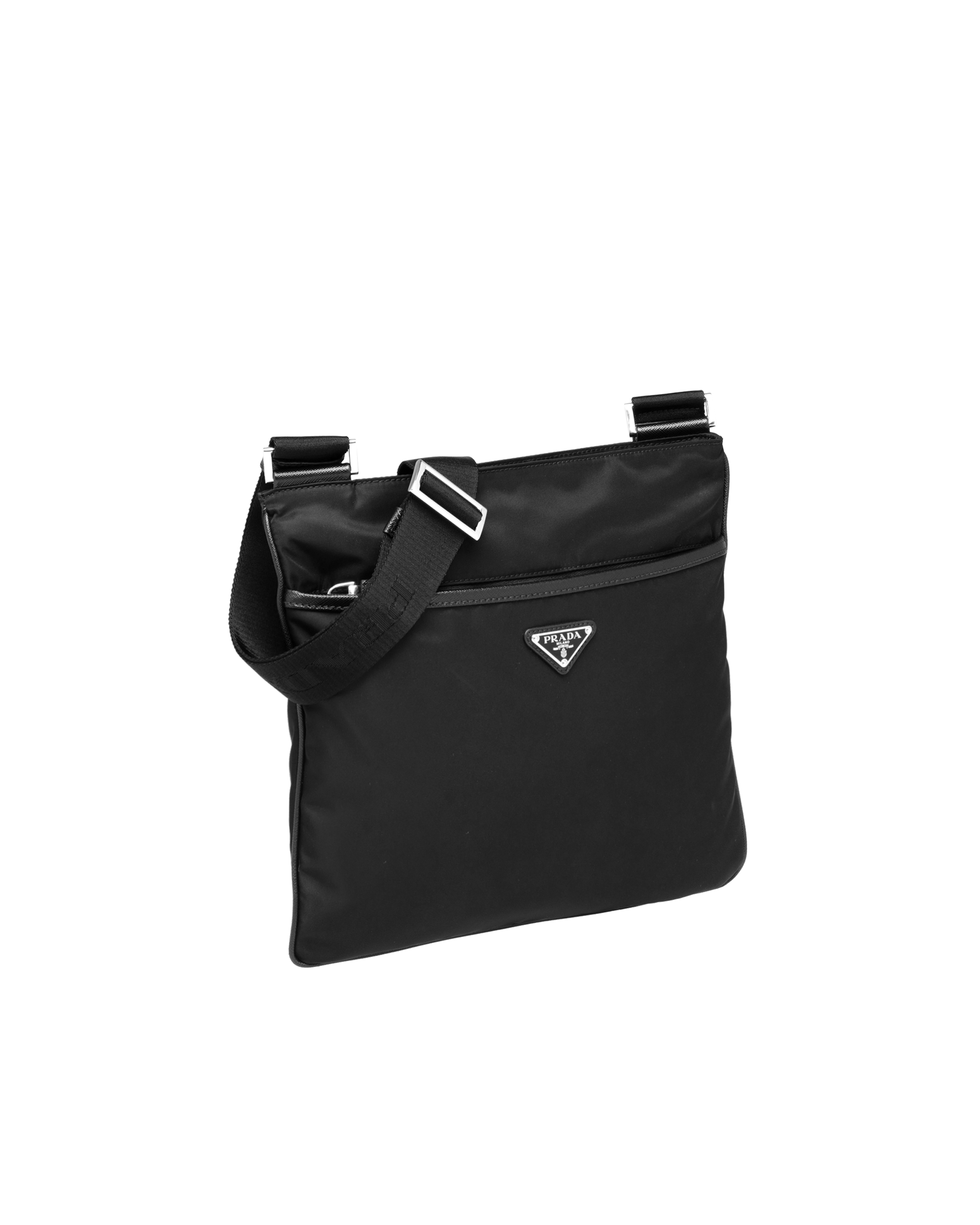 Black ReNylon and Saffiano leather shoulder bag Prada