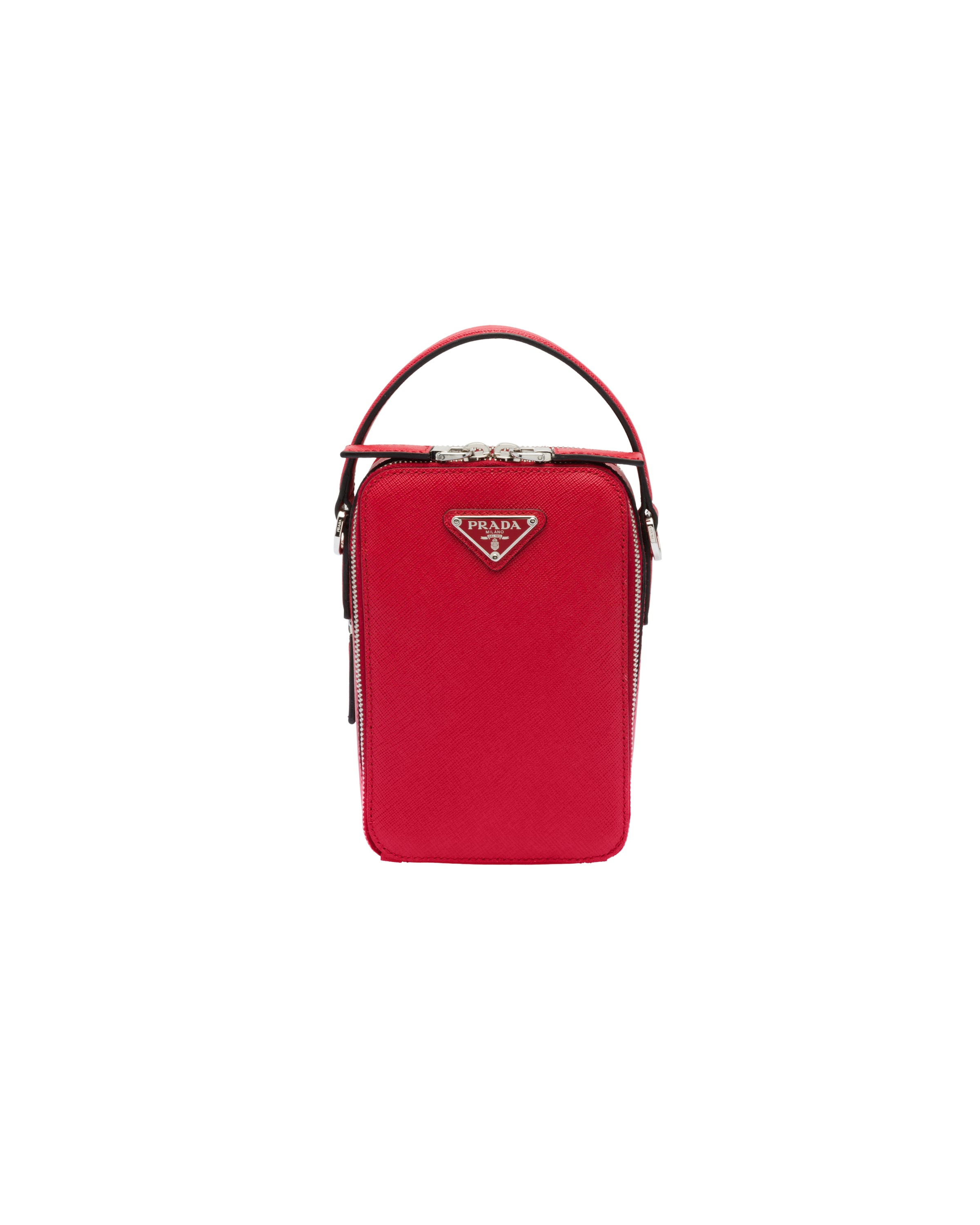 Fiery Red Prada Brique Saffiano Leather CrossBody Bag Prada