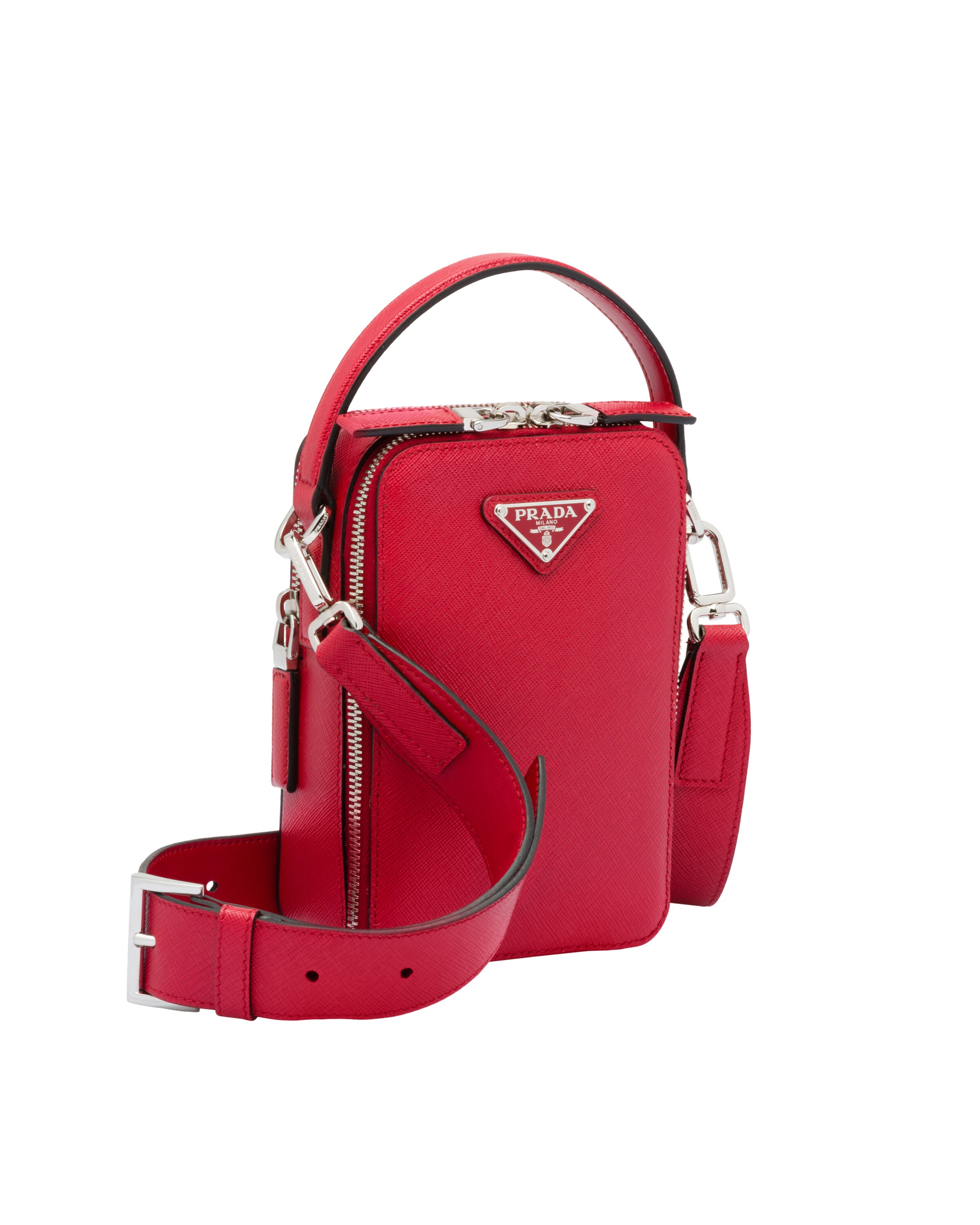 Prada Brique Saffiano Leather Cross-Body Bag | Prada