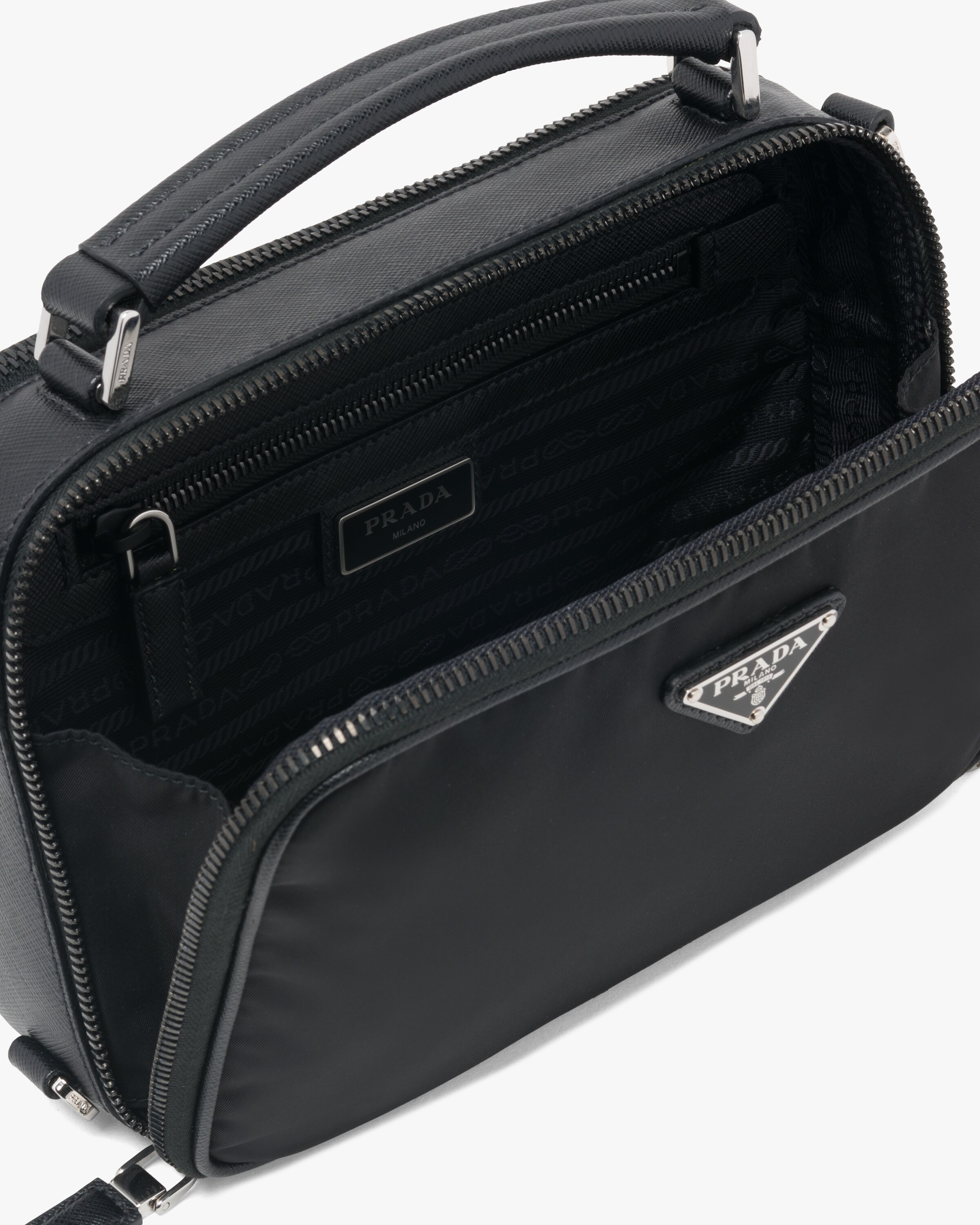 Black Prada Brique Nylon CrossBody Bag Prada