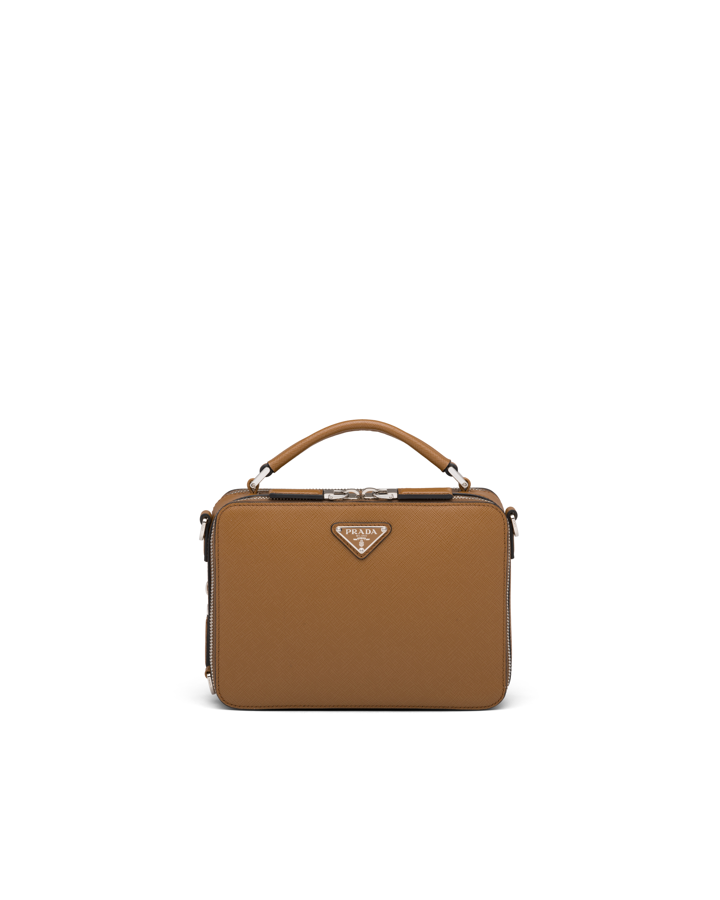 Prada Brique Saffiano Leather Cross 