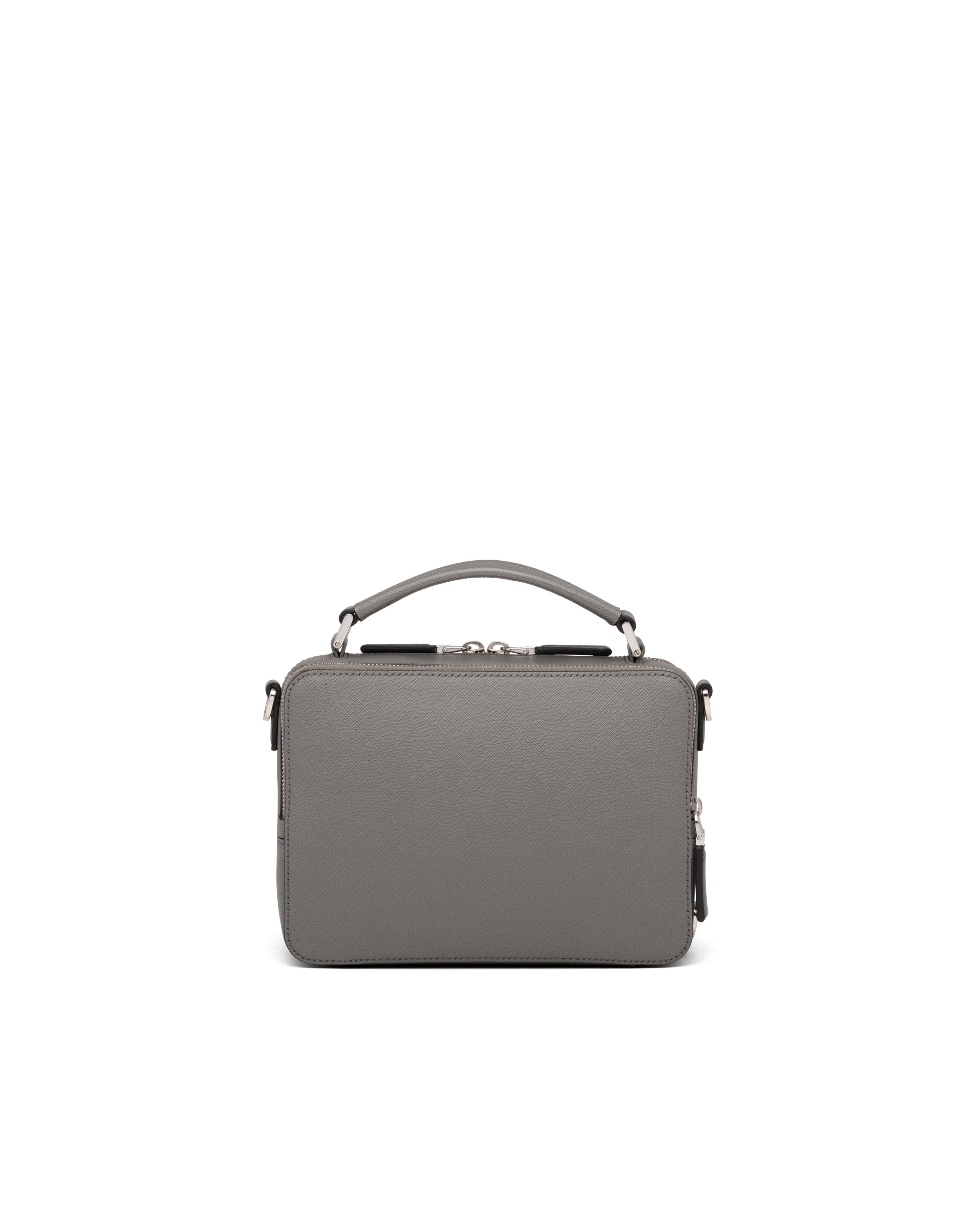 Marble Gray Prada Brique Saffiano Leather CrossBody Bag Prada