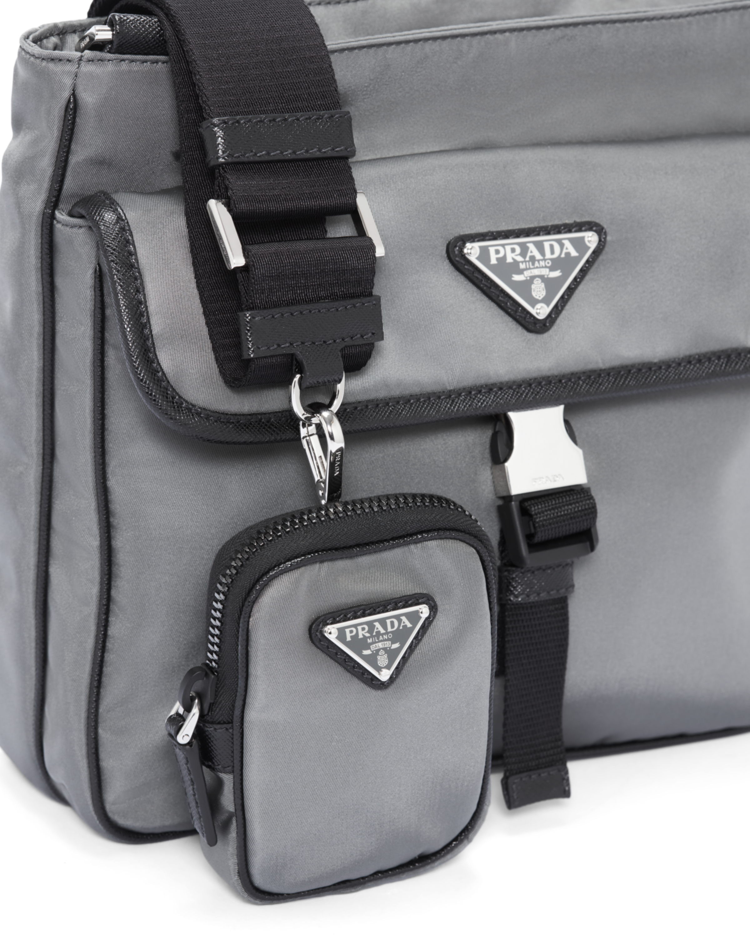 Prada crossbody bag gray clearance