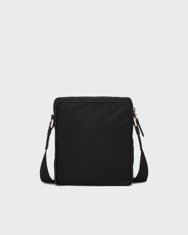 Re-Nylon and Saffiano leather shoulder bag - Black Re-Nylon and Saffiano leather shoulder bag - Black