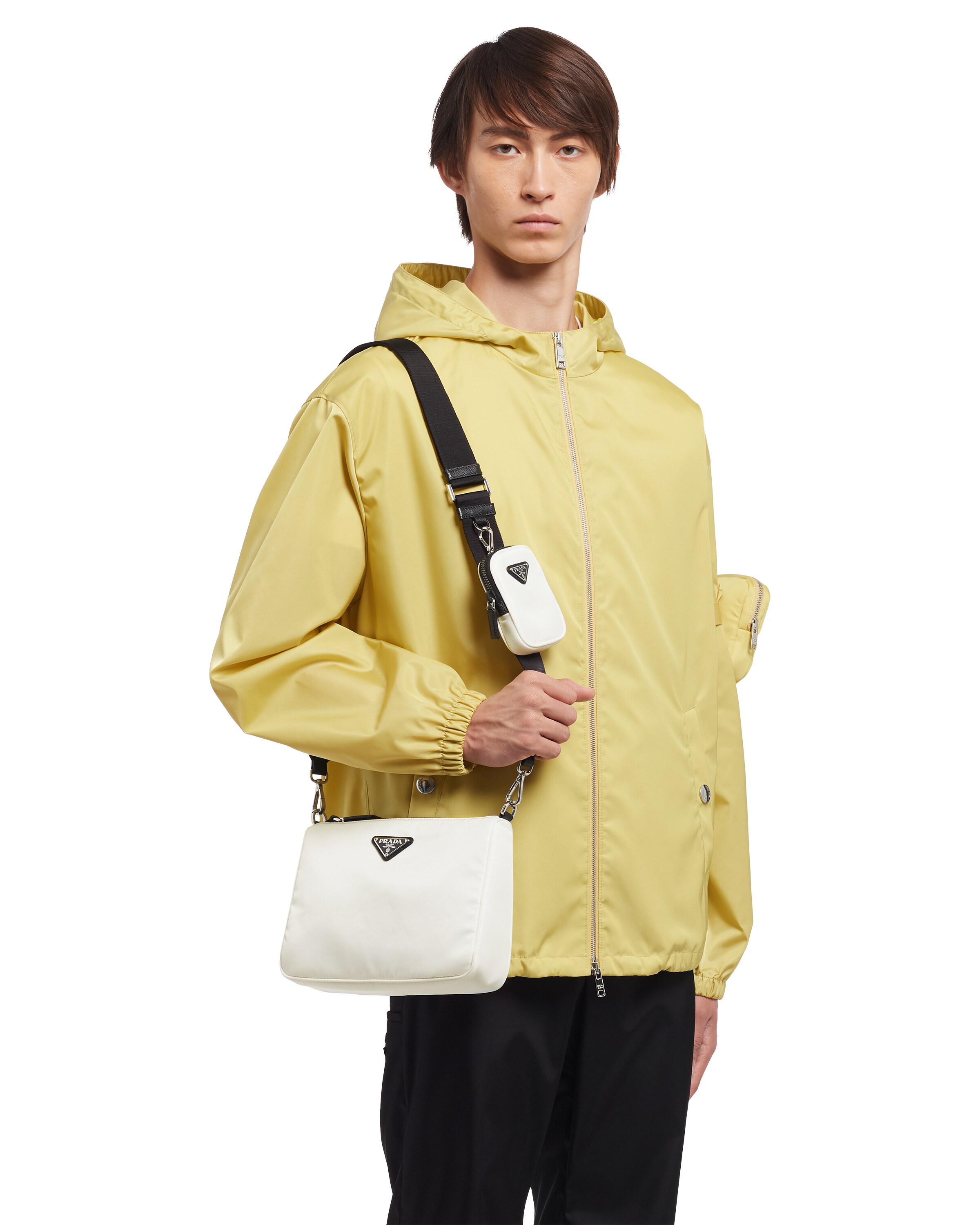 Nylon and Saffiano leather shoulder bag Prada