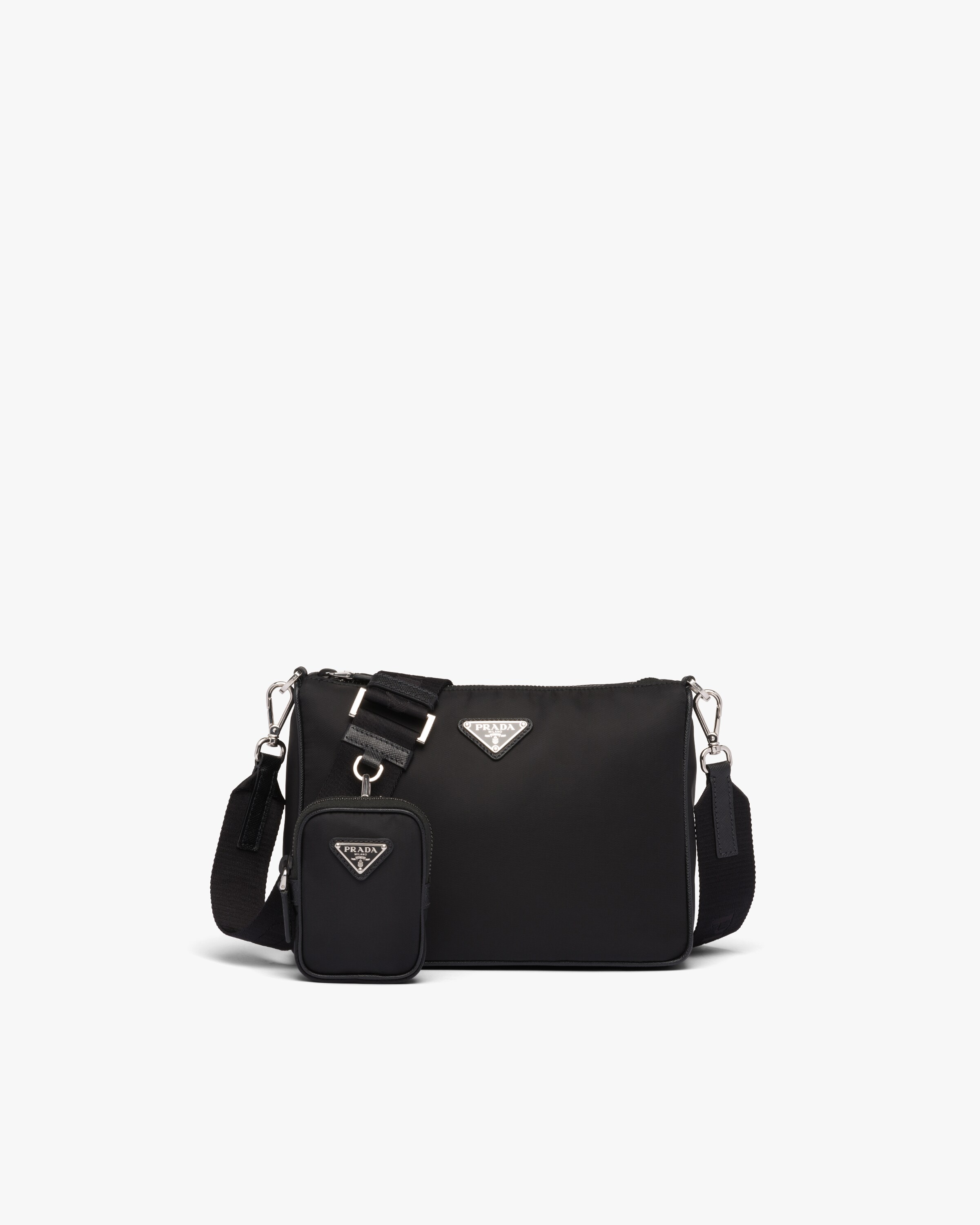Black Nylon and Saffiano leather shoulder bag Prada