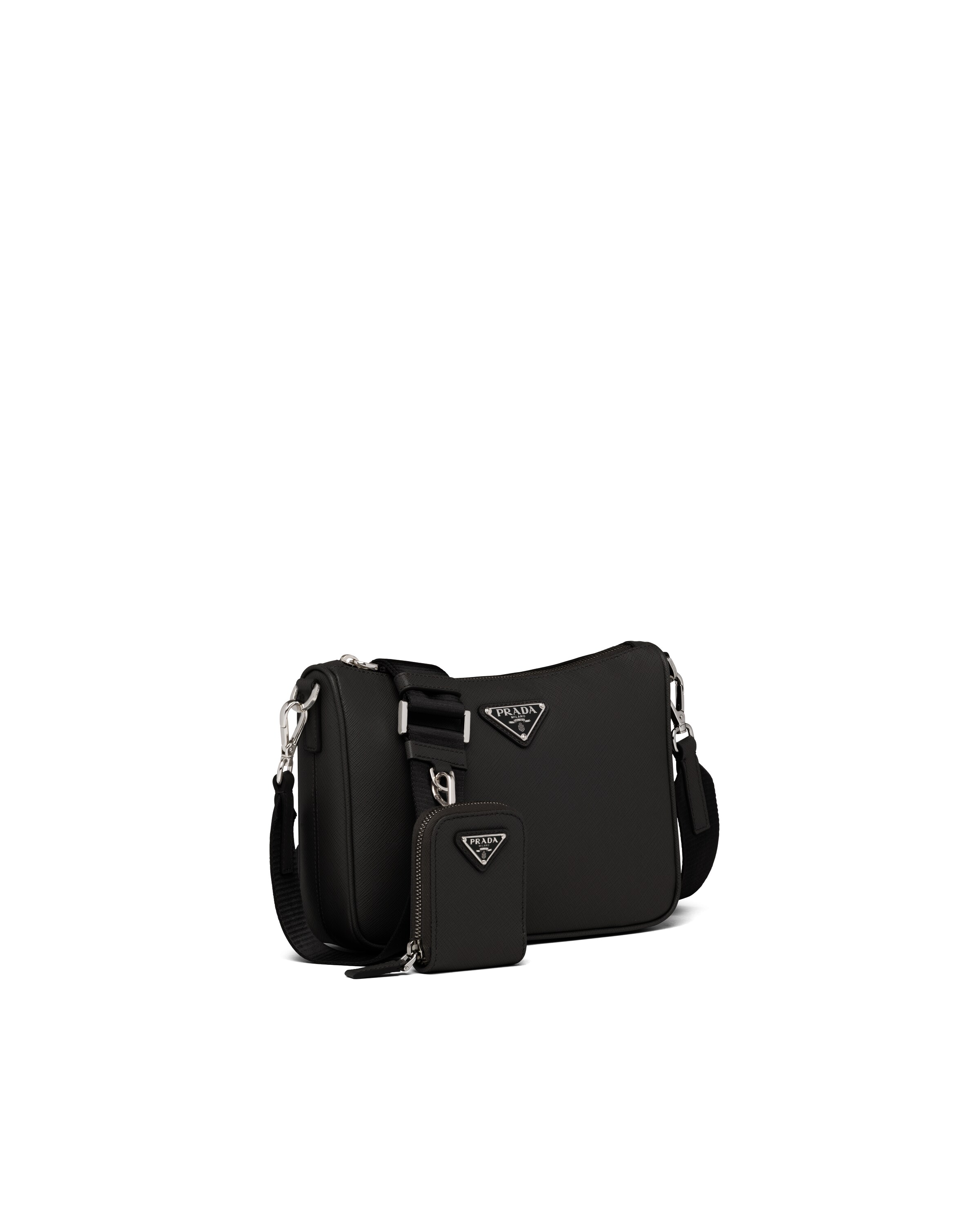 Black Saffiano leather shoulder bag Prada