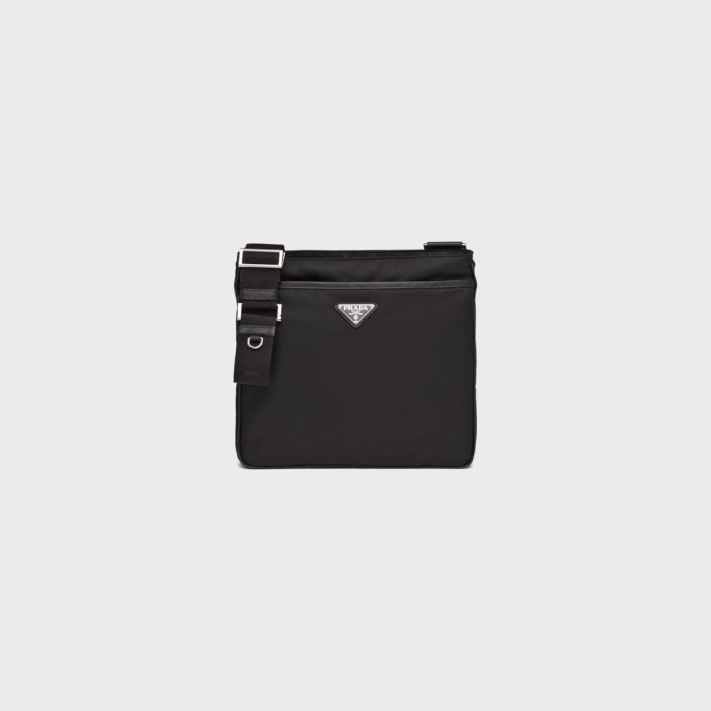Black ReNylon and Saffiano shoulder bag Prada