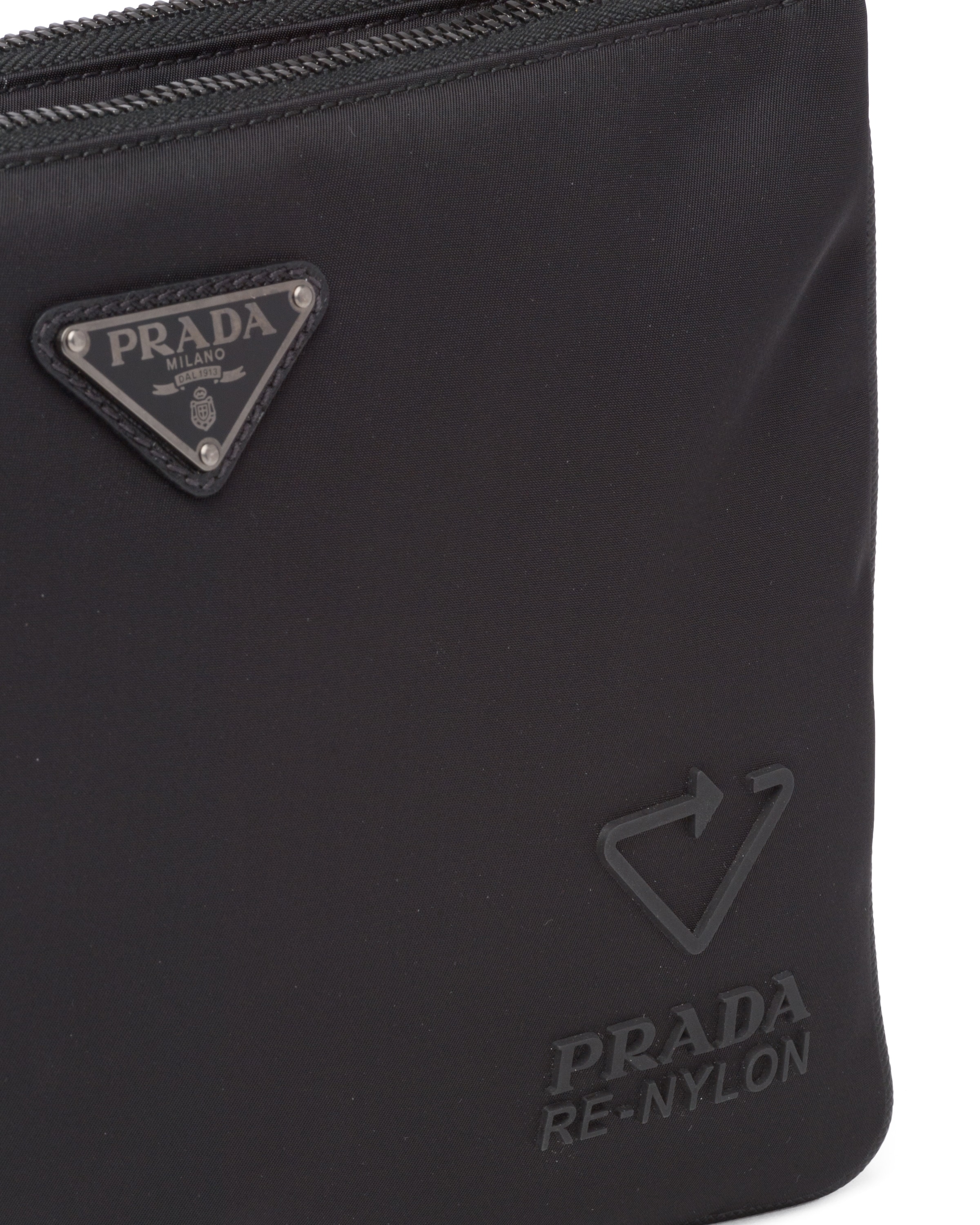 Borsa in Re-Nylon e pelle Saffiano