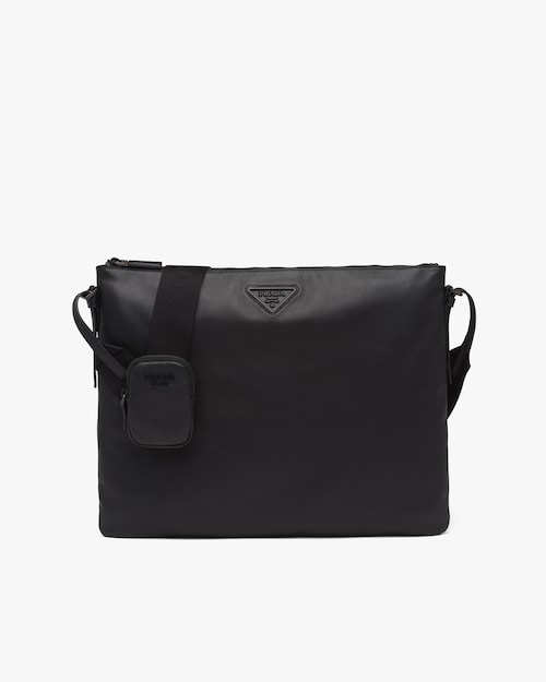 prada leather messenger bag