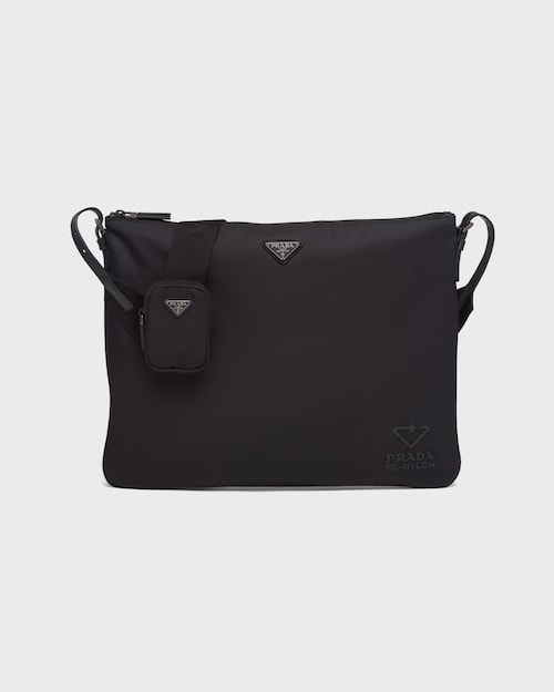 Black ReNylon and Saffiano leather shoulder bag Prada