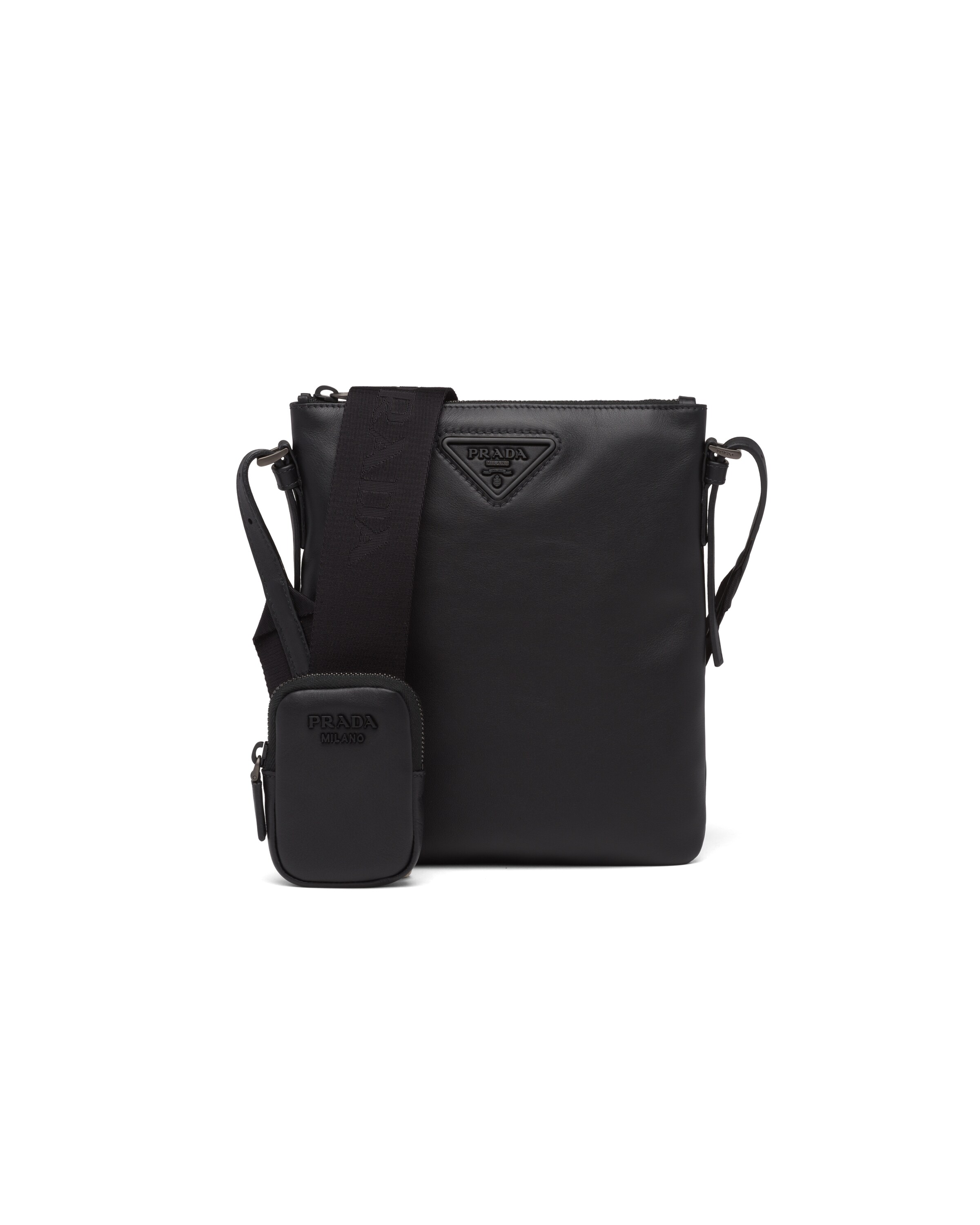 Black Leather shoulder bag Prada