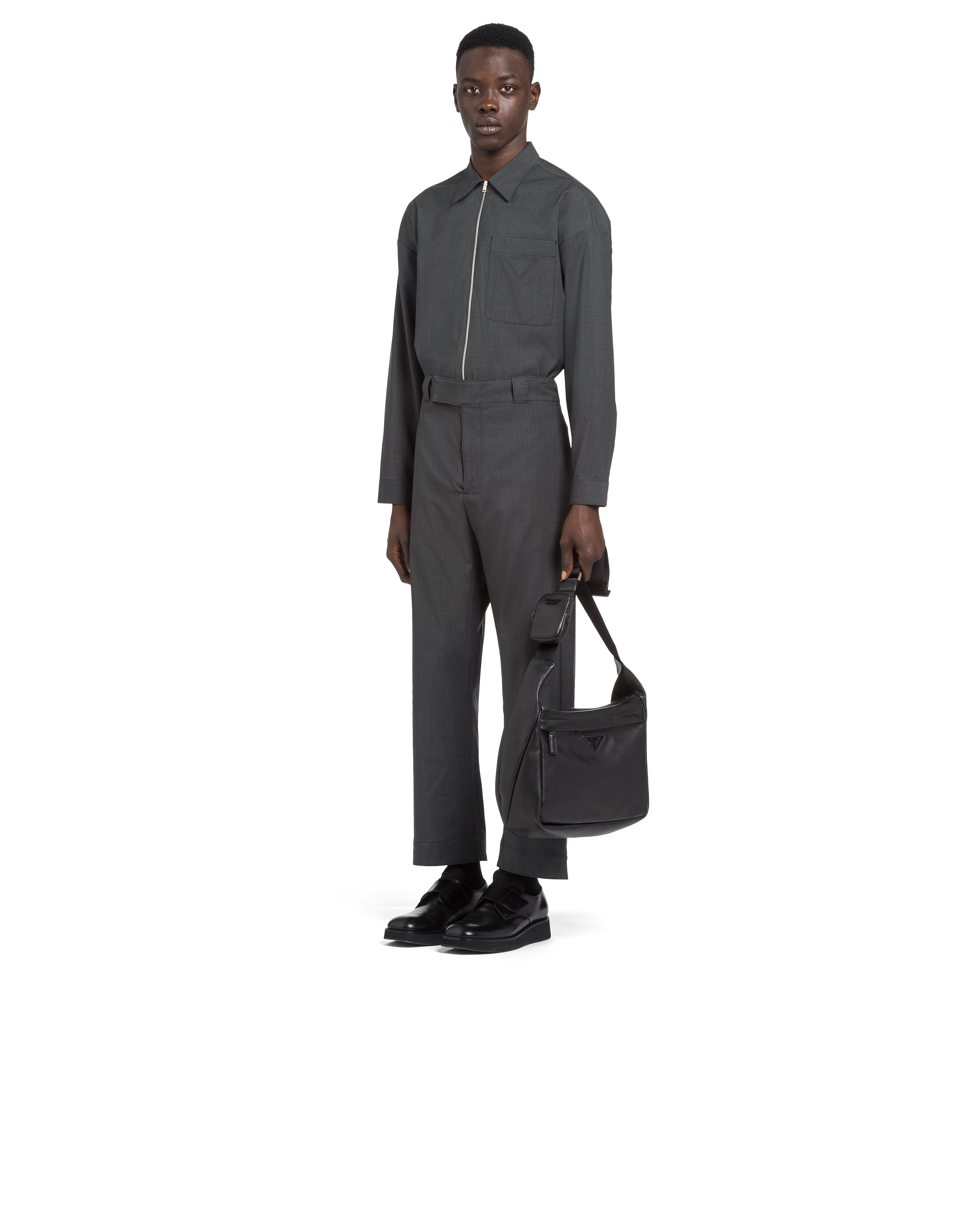 Black Leather shoulder bag Prada