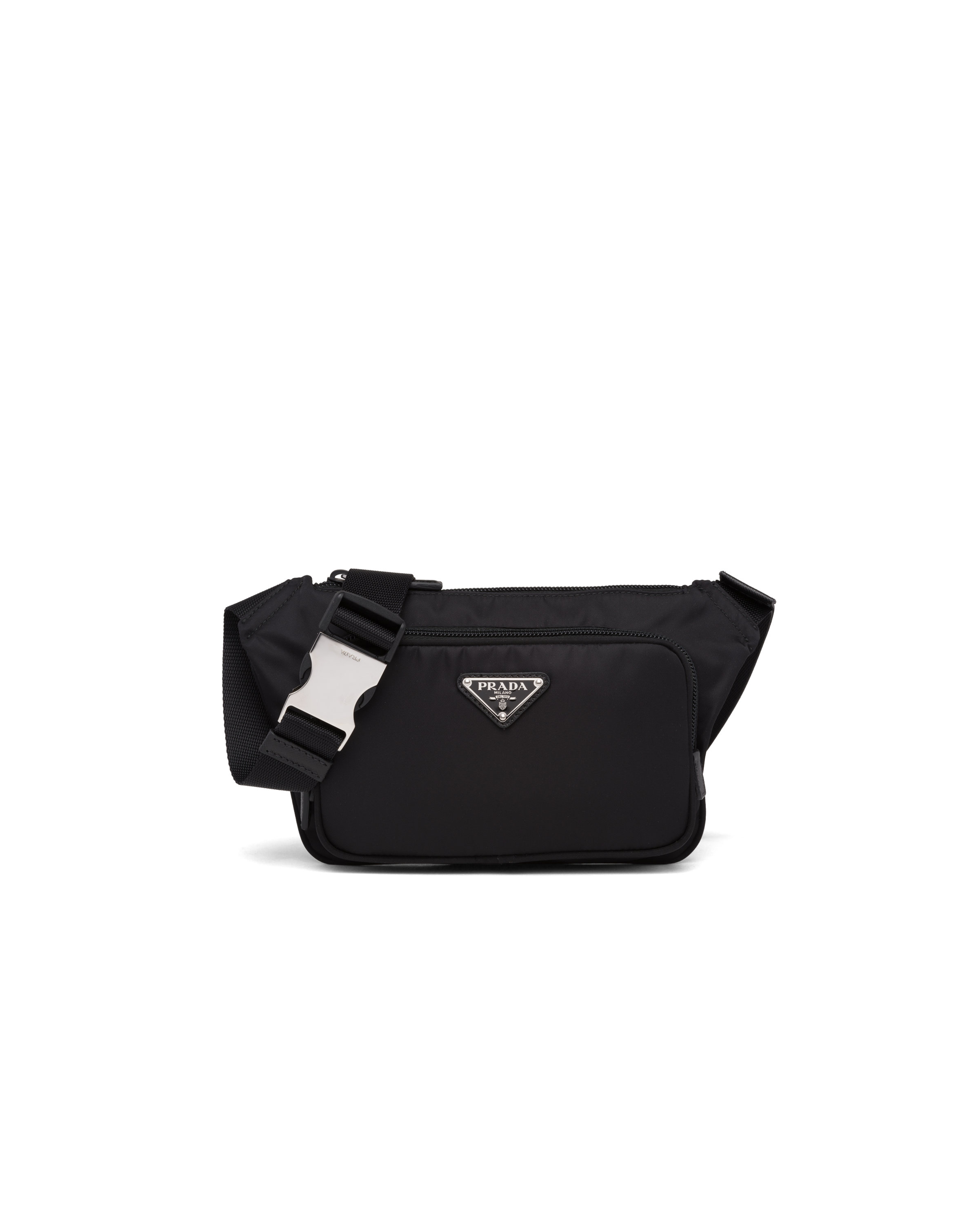 Prada Re nylon And Saffiano Leather Shoulder Bag In Black ModeSens