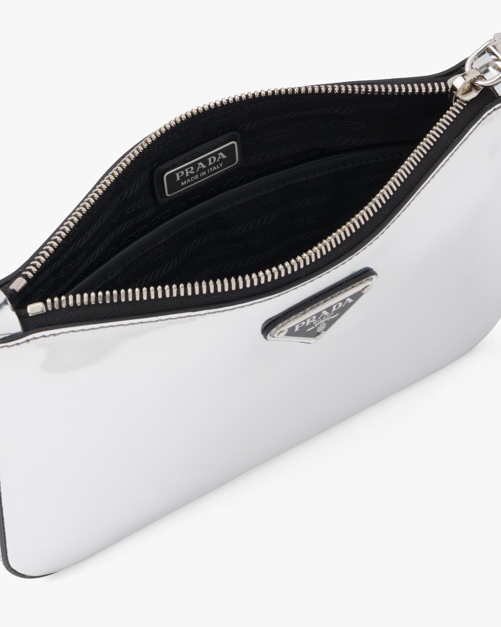 silver leather shoulder bag