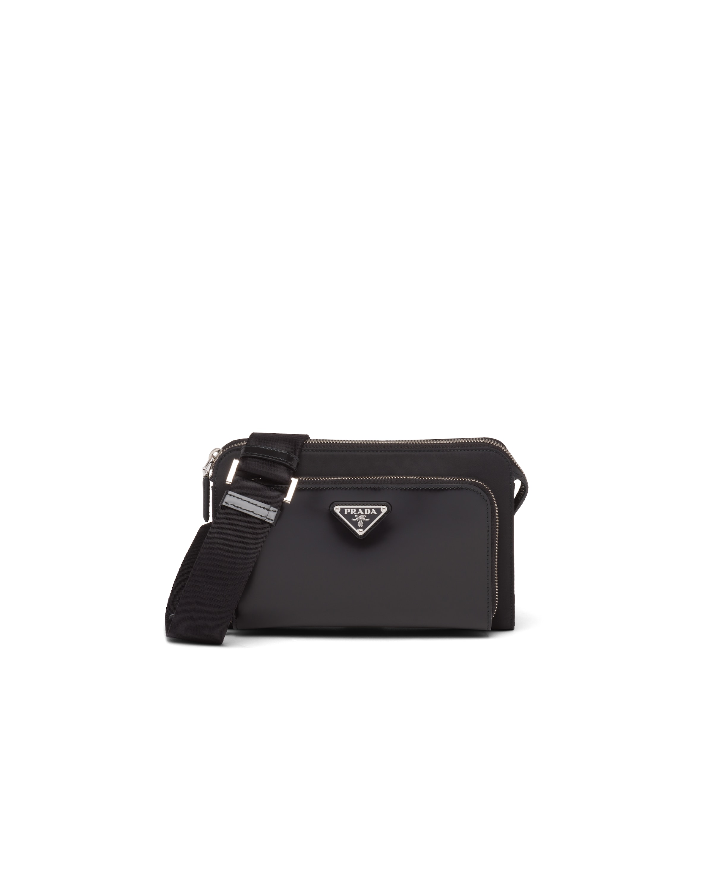 ReNylon and leather shoulder bag Prada