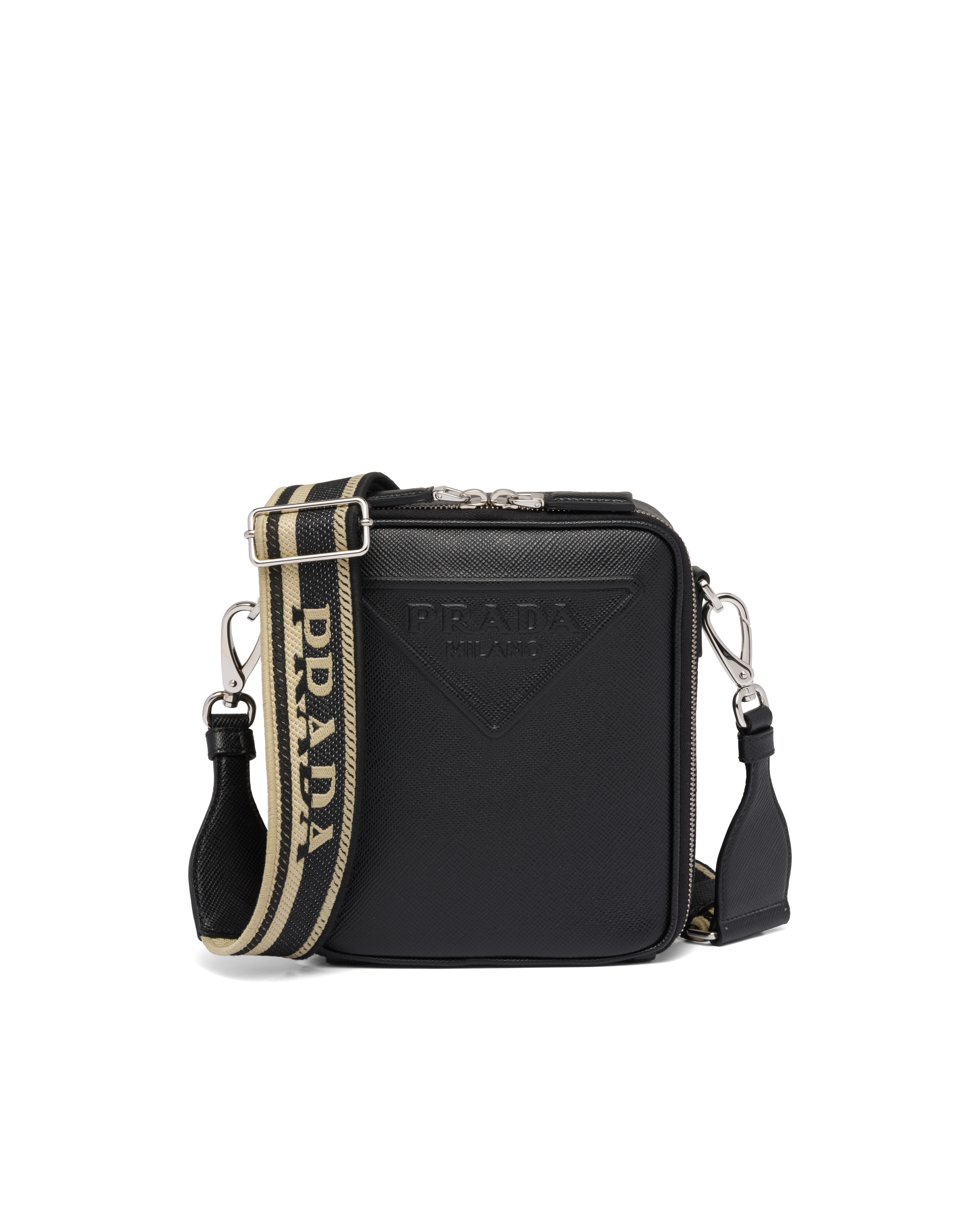 saffiano leather messenger bag