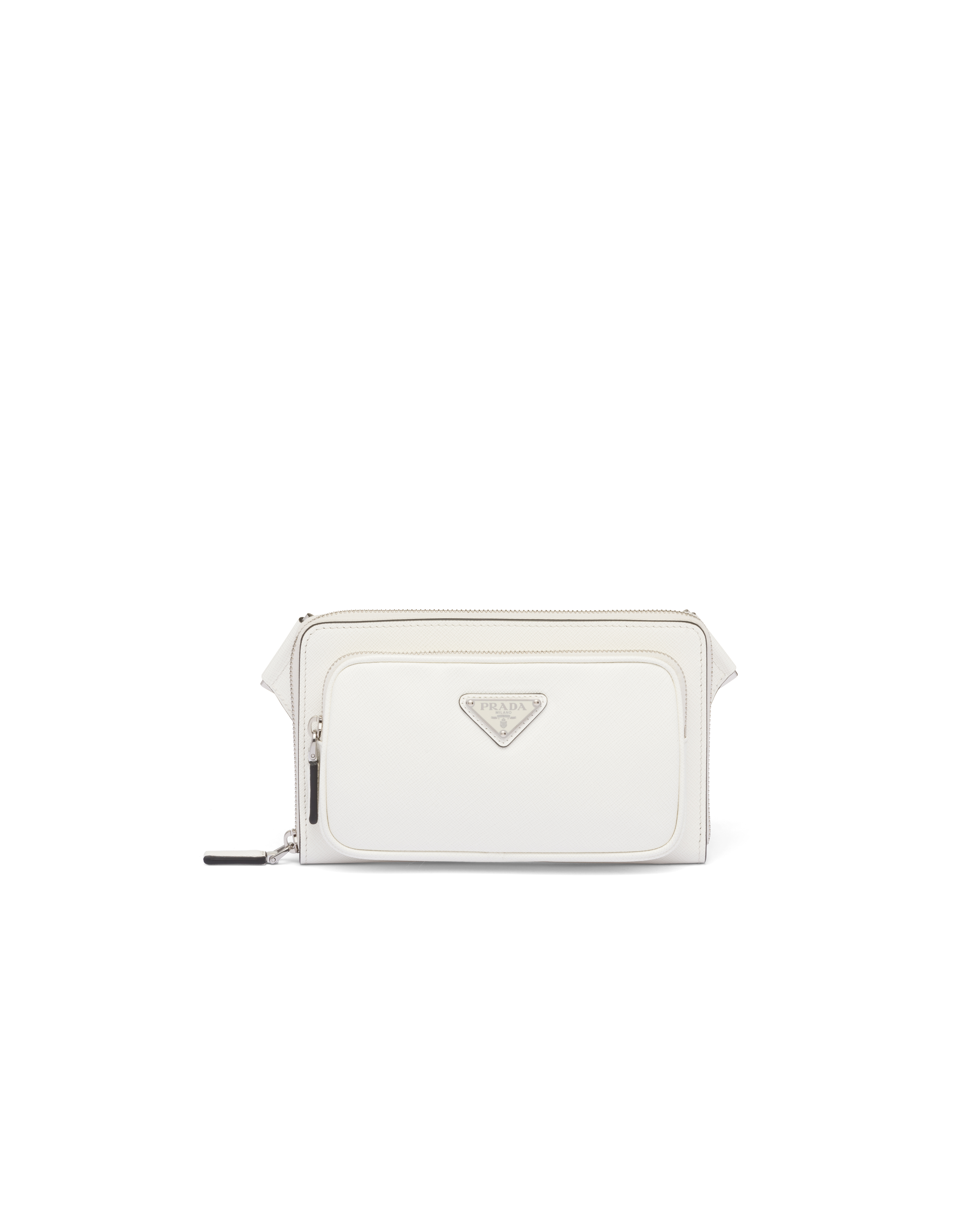 Prada Logo-plaque Leather Messenger Bag