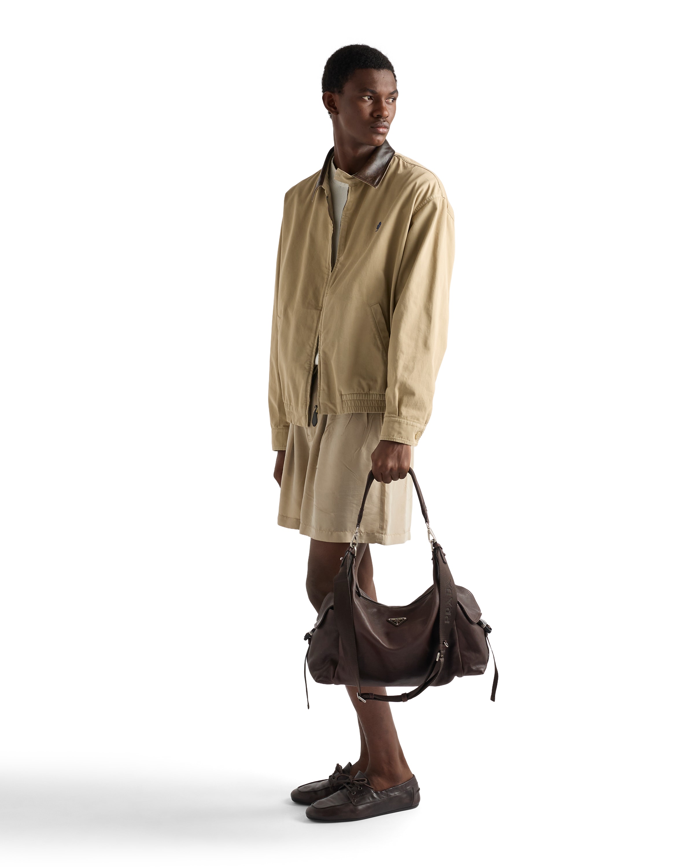 Prada Explore Leather Shoulder Bag