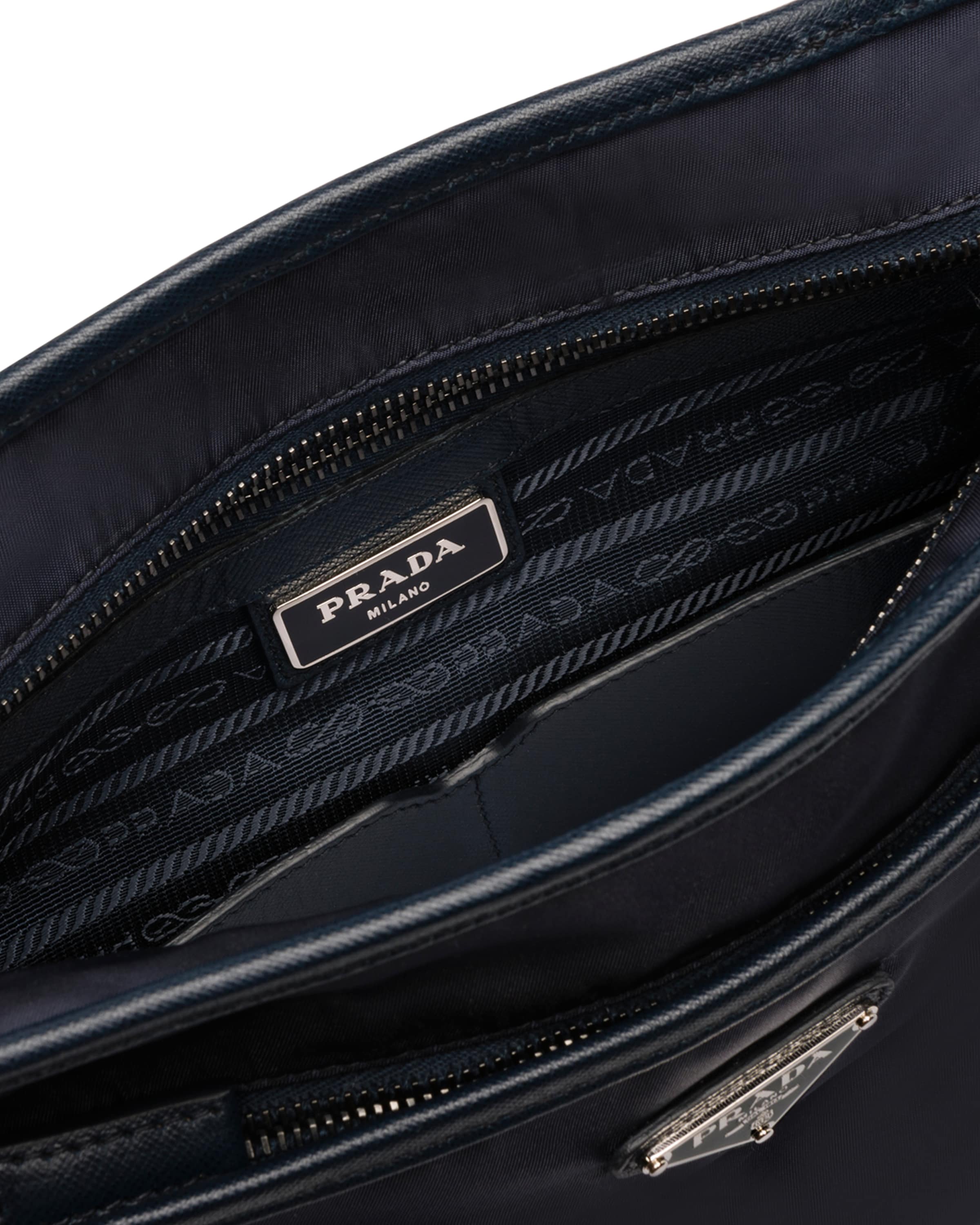 Navy Nylon CrossBody Bag Prada