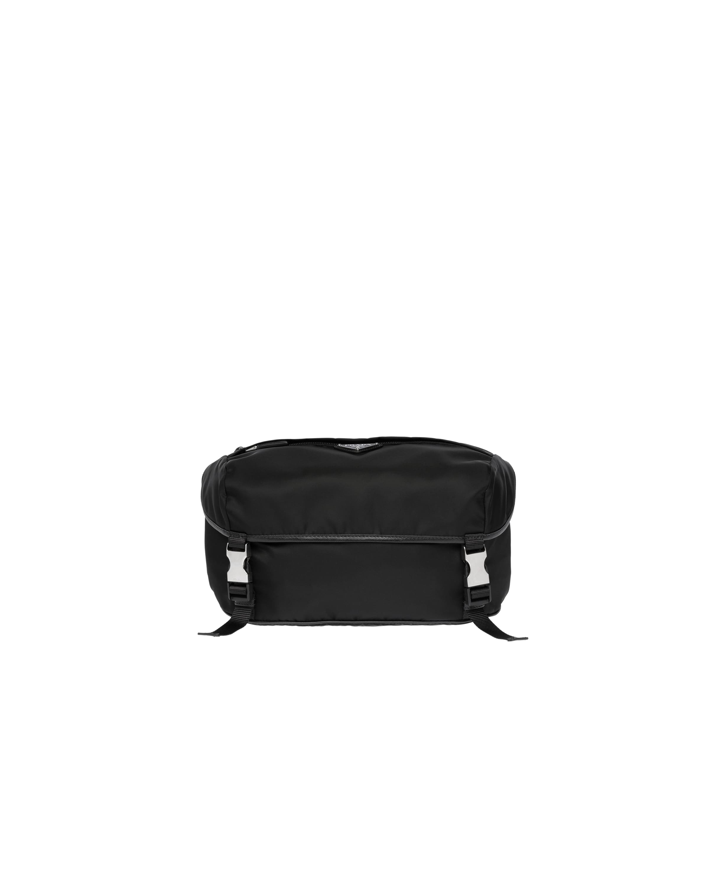 Prada Borsa Con Tracolla In Re-nylon E Saffiano, Uomo, Nero