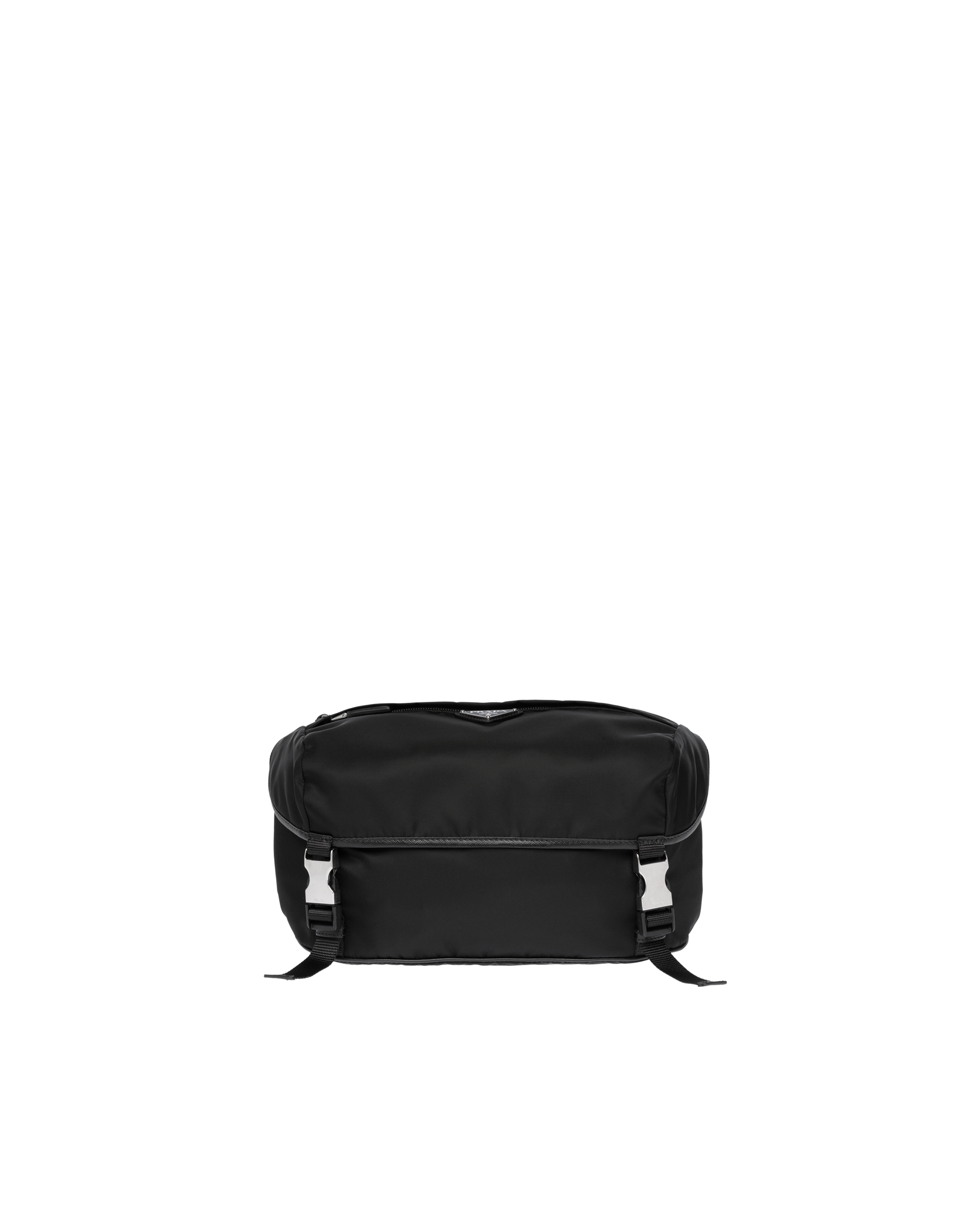 Prada nylon and saffiano leather shop bag with strap